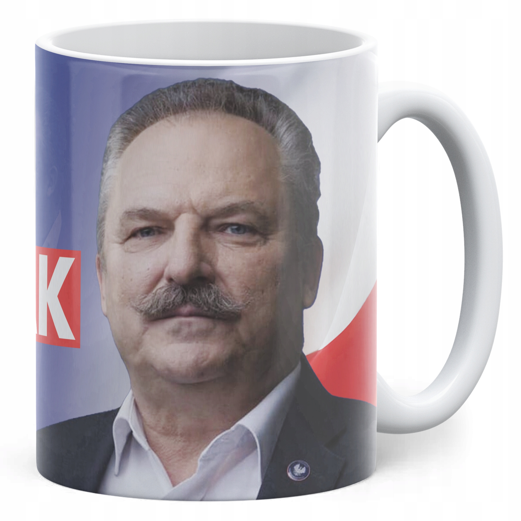 Kubek ceramiczny Marek Jakubiak Mój Prezydent #Jakubiak2025 Kukiz’15