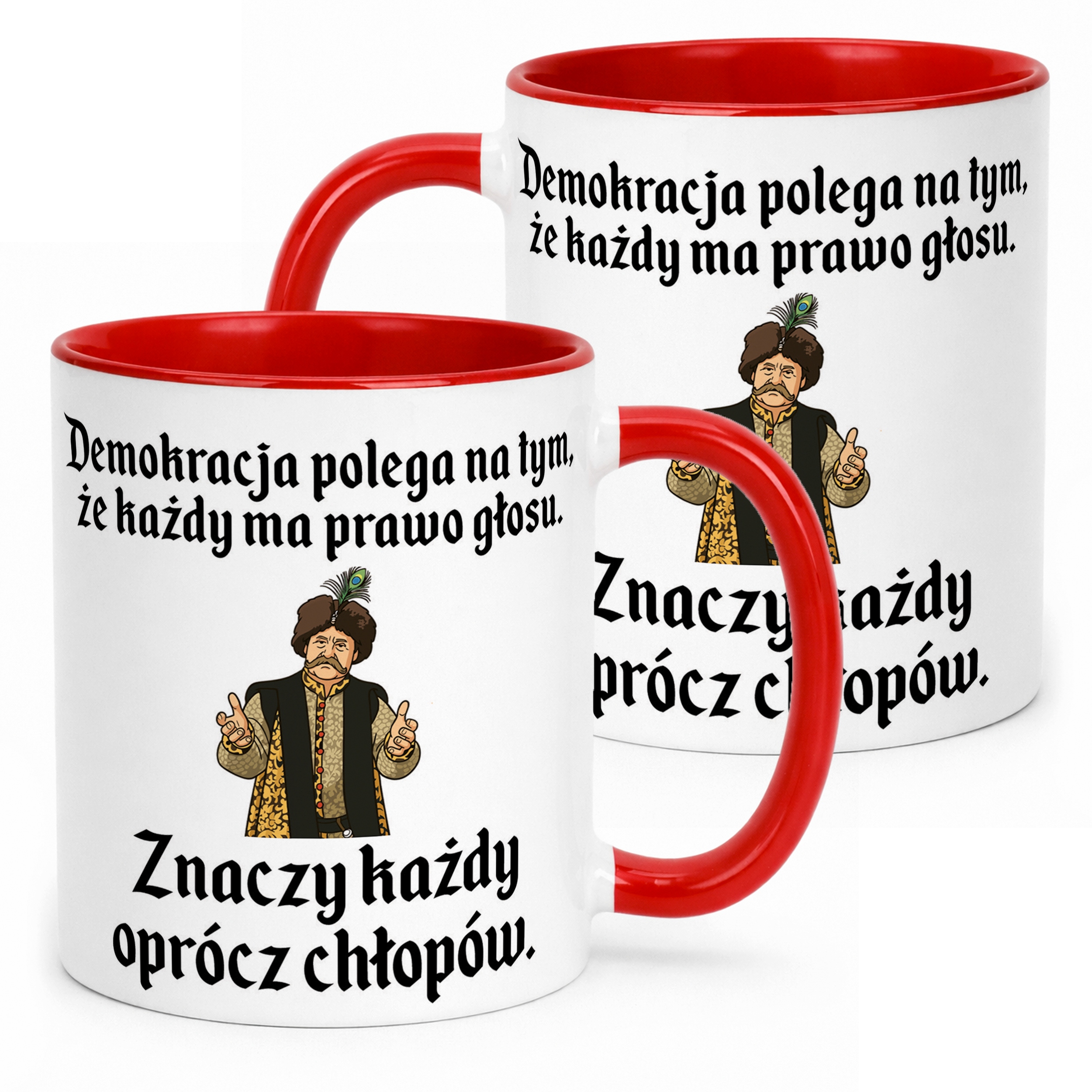Kubek ceramiczny 1670 Demokracja Polega Na Tym Jan Paweł Prezent