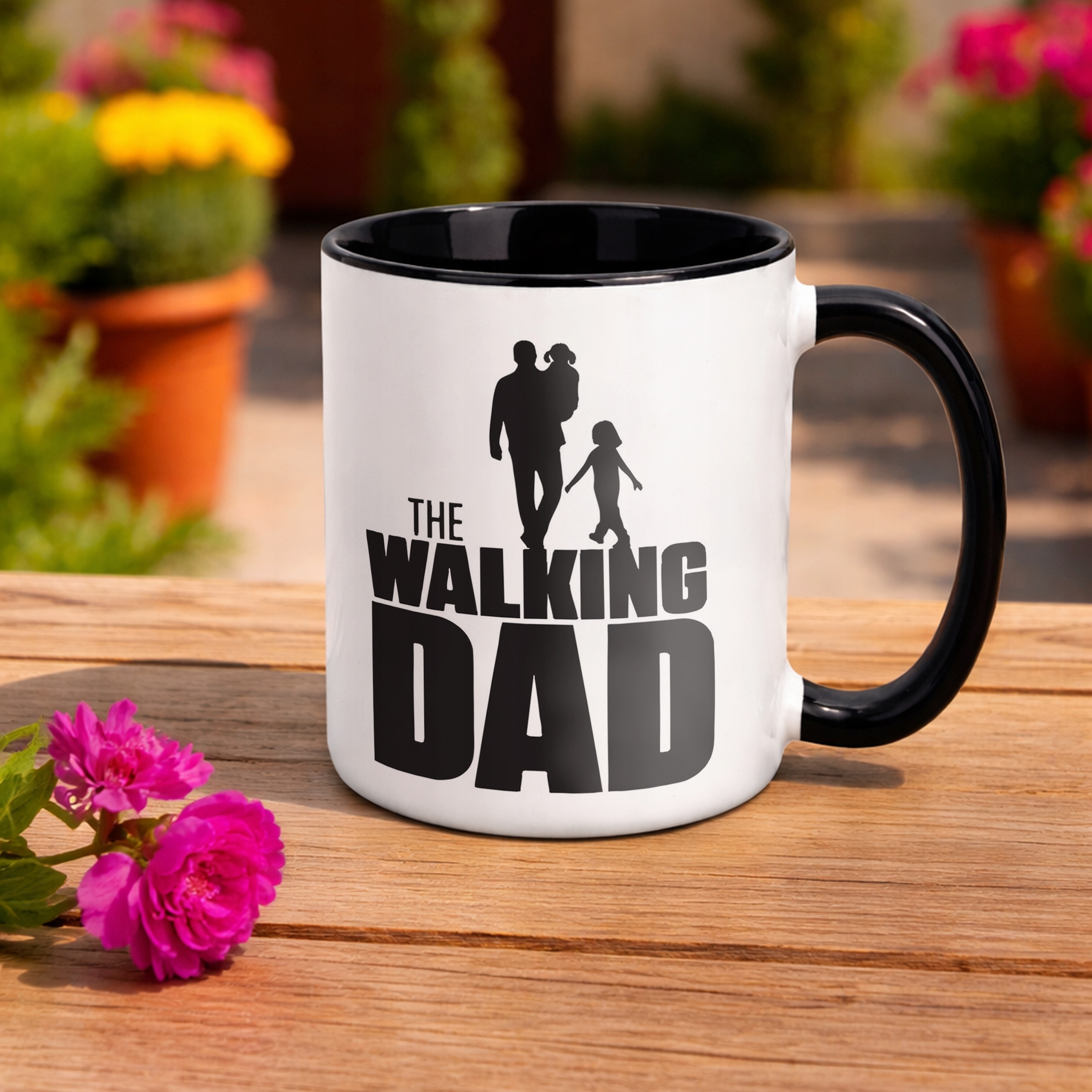 Kubek Czarny Dzień Ojca Dla Taty The Walking Dad Prezent