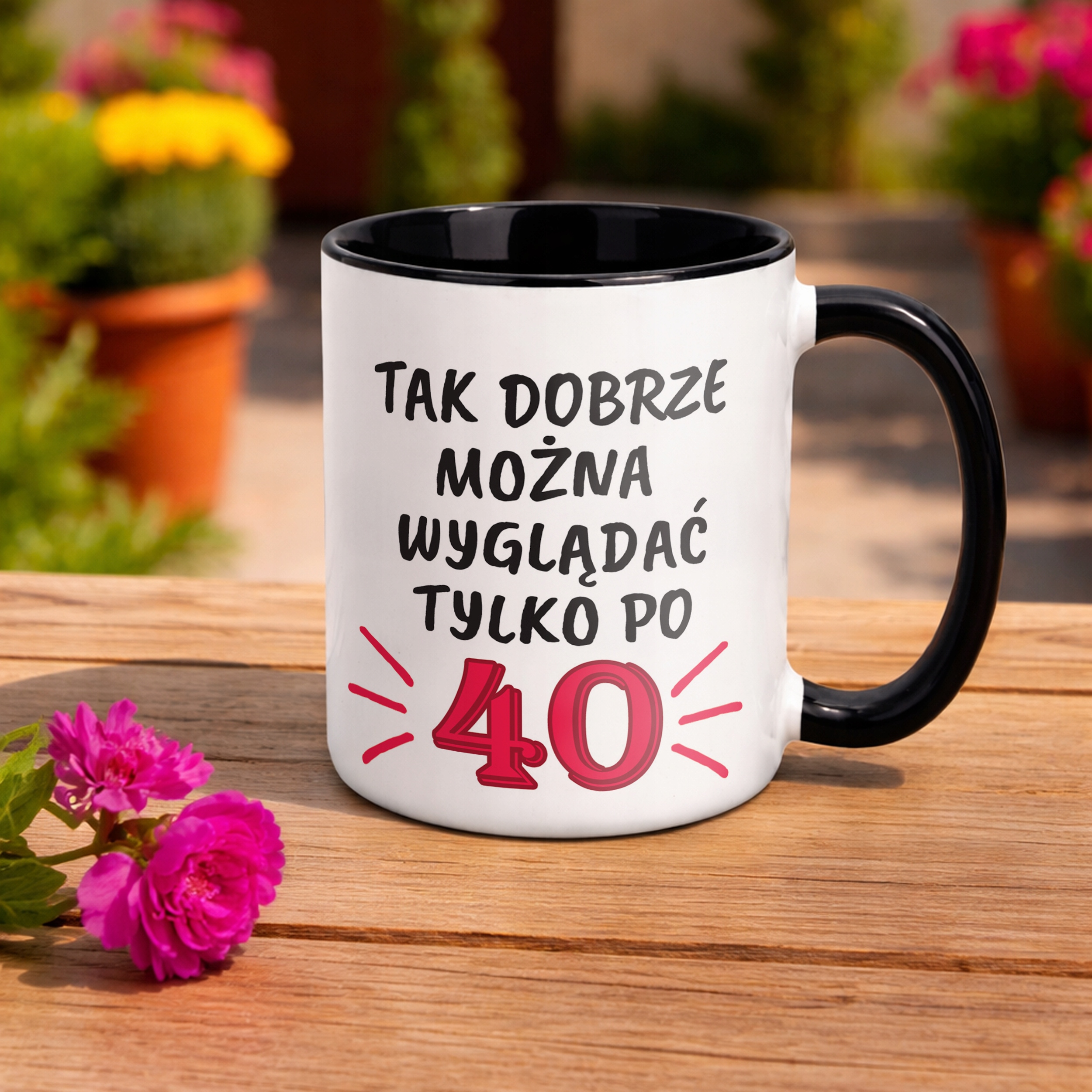 Kubek Czarny Tak Dobrze Można Wyglądać 40 Urodziny Prezent