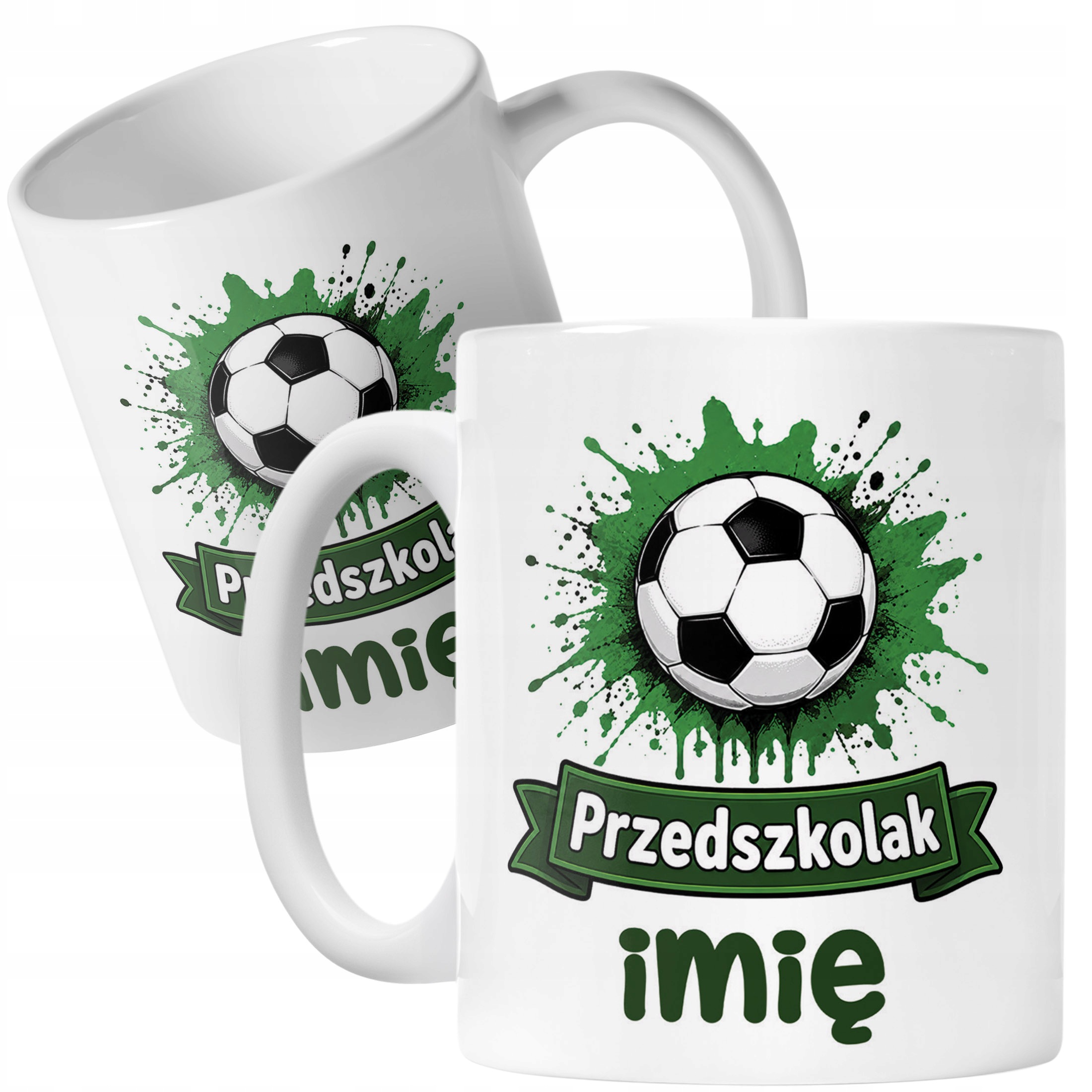 Biały Kubek z nadrukiem personalizowany Przedszkolak Szkoła Dla Dzieci