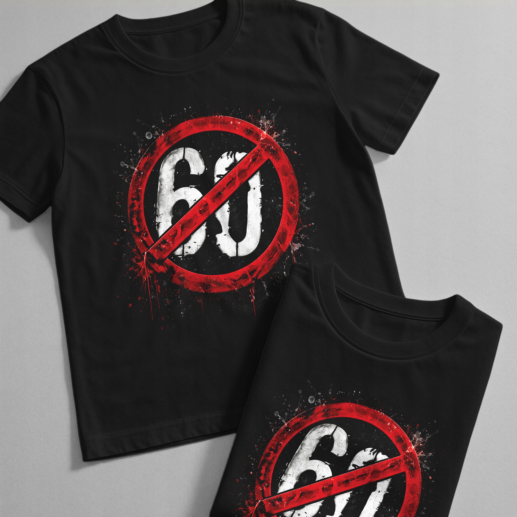 Koszulka czarna męska Z Frajerami nie gadam Przekreślona Anty 60 r. 3XL