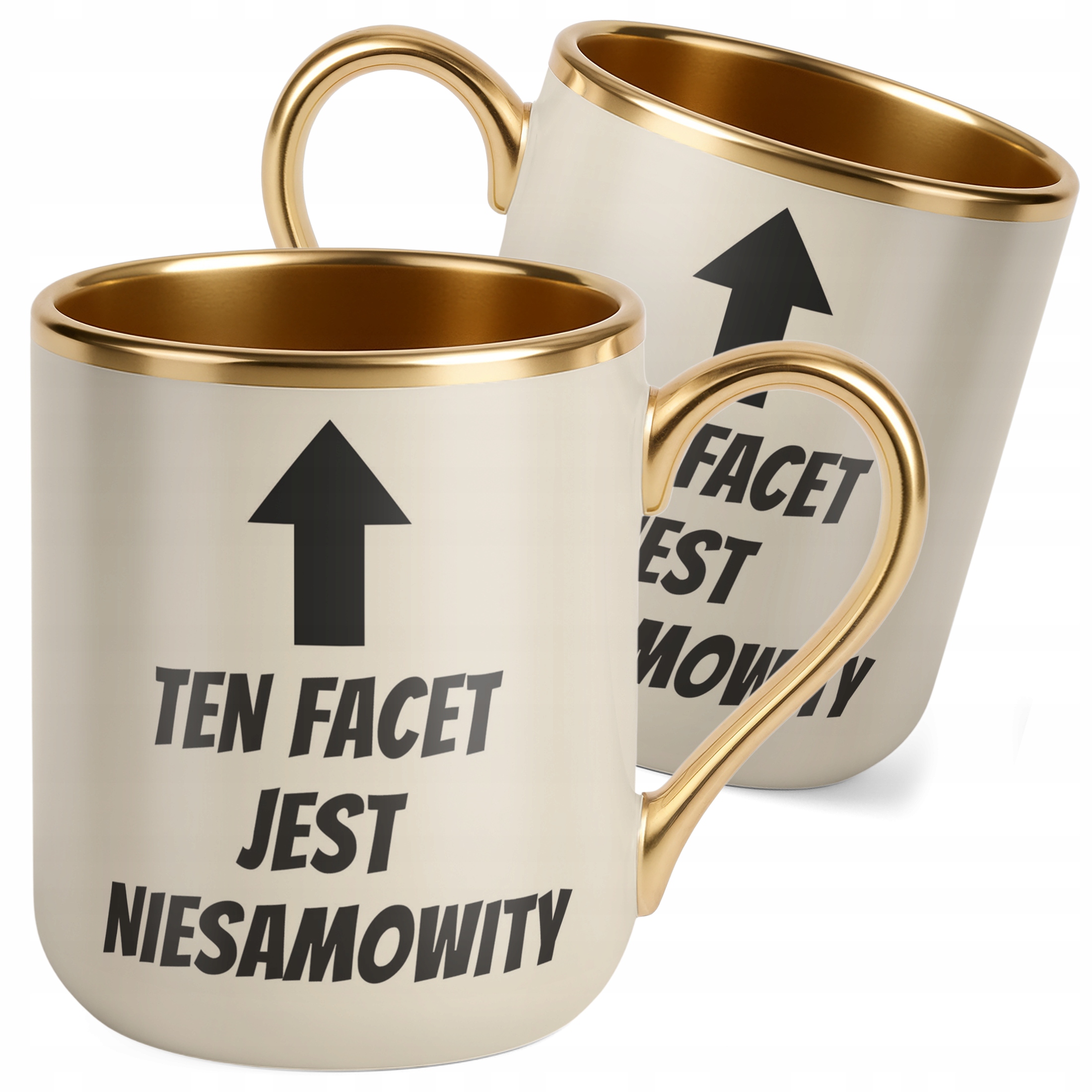 Kubek Premium Złoty Ecru Ten Facet Jest Niesamowity Dla Mężczyzny Prezent