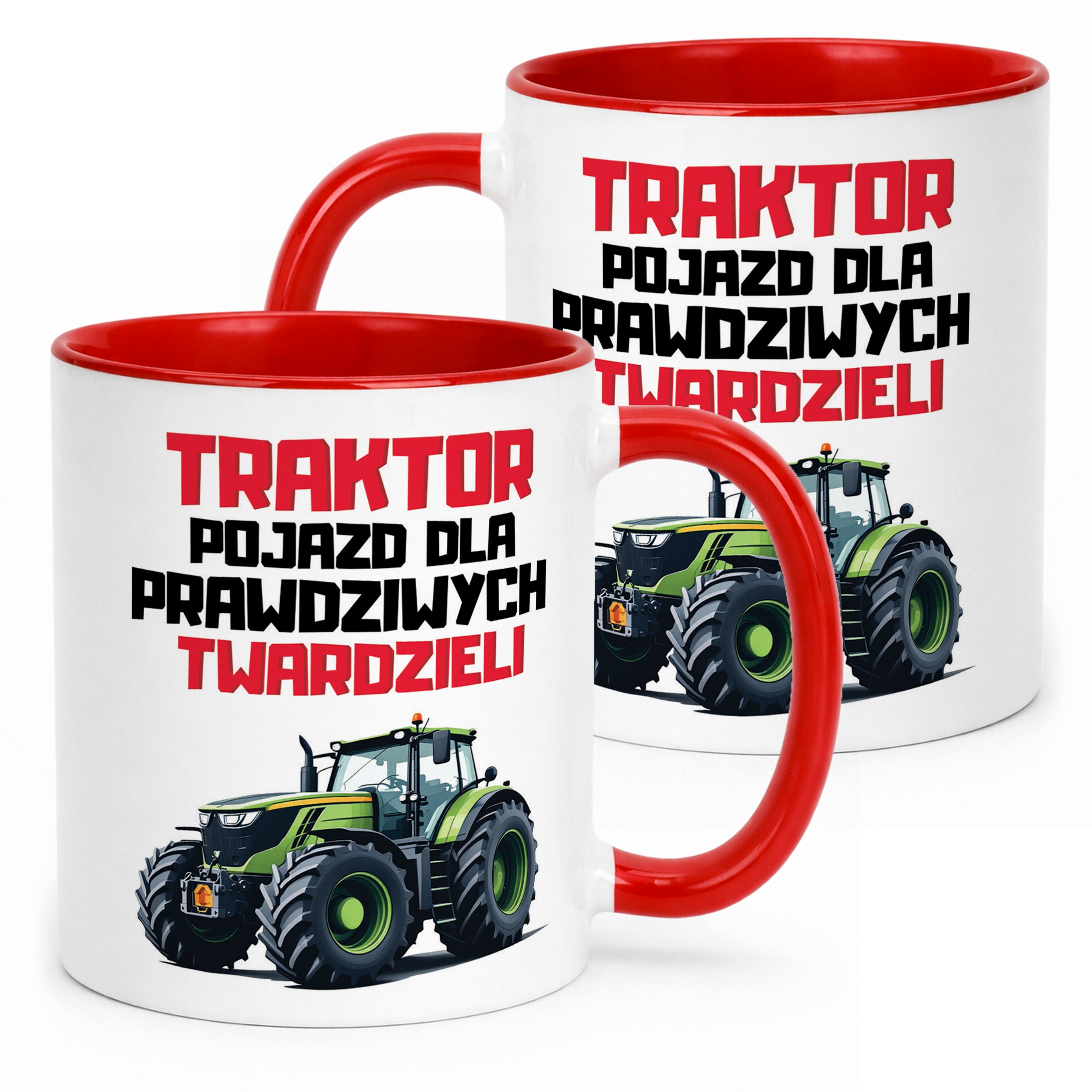 Kubek Czerwony Rolnik Dla Rolnika Traktor Zabawny Prezent Upominek