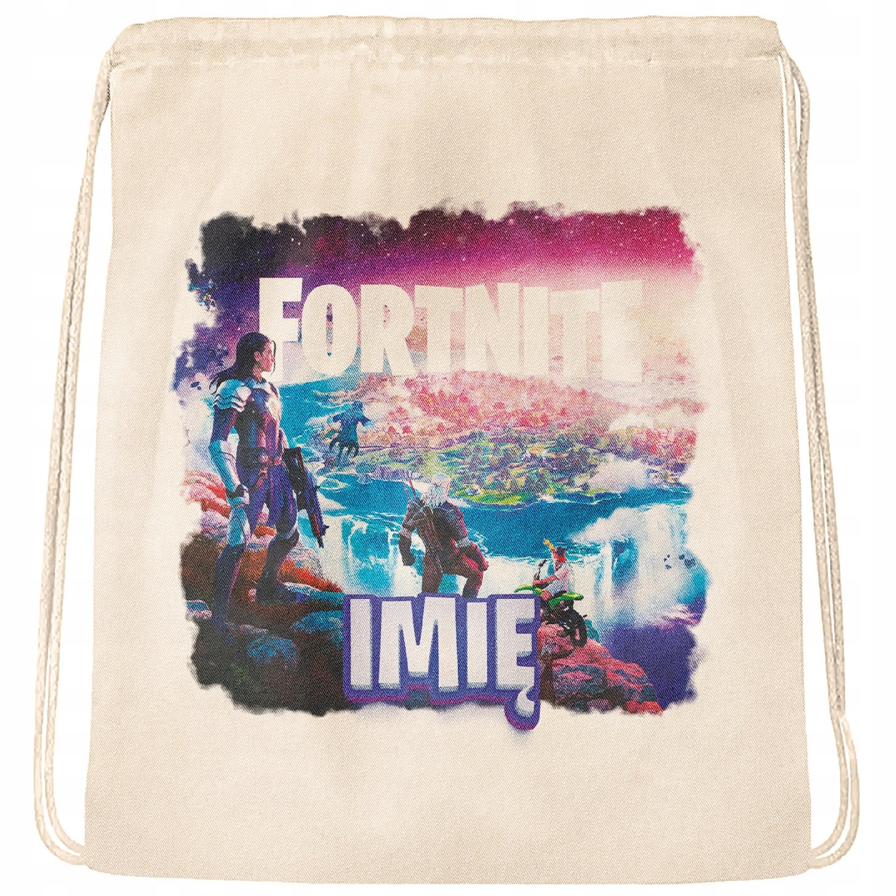 Plecak bawełniany Z Imieniem Fortnite Dla Fanów i Graczy Do Szkoły