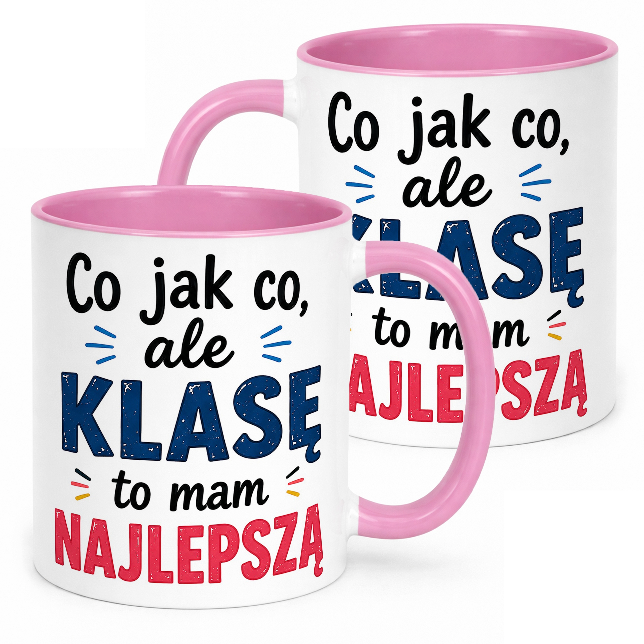Kubek Różowy Dzień Nauczyciela Dla Wychowawcy Prezent Upominek.
