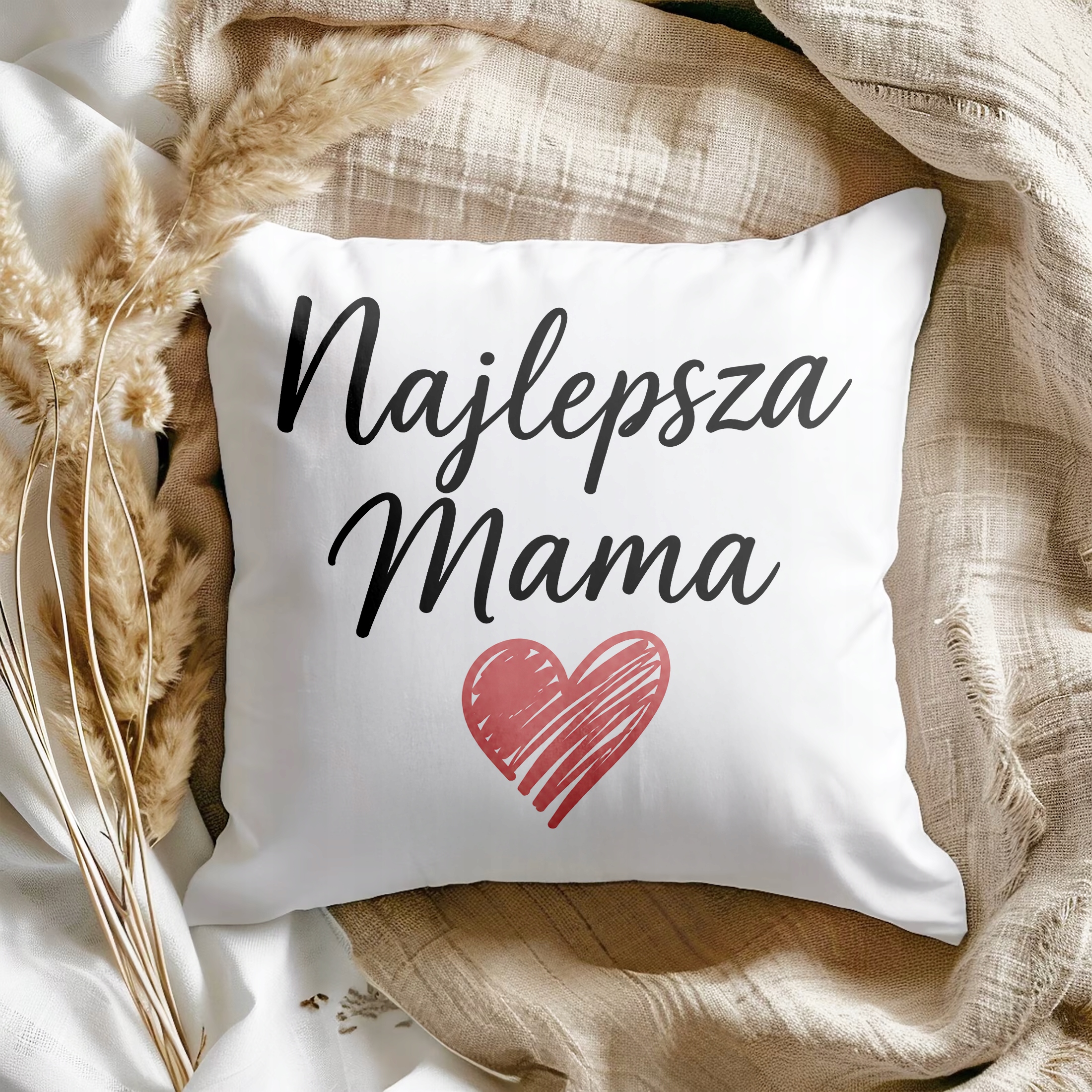Prezent na Dzień Matki poduszka 38x38cm dla mamy pomysł na prezent mamy