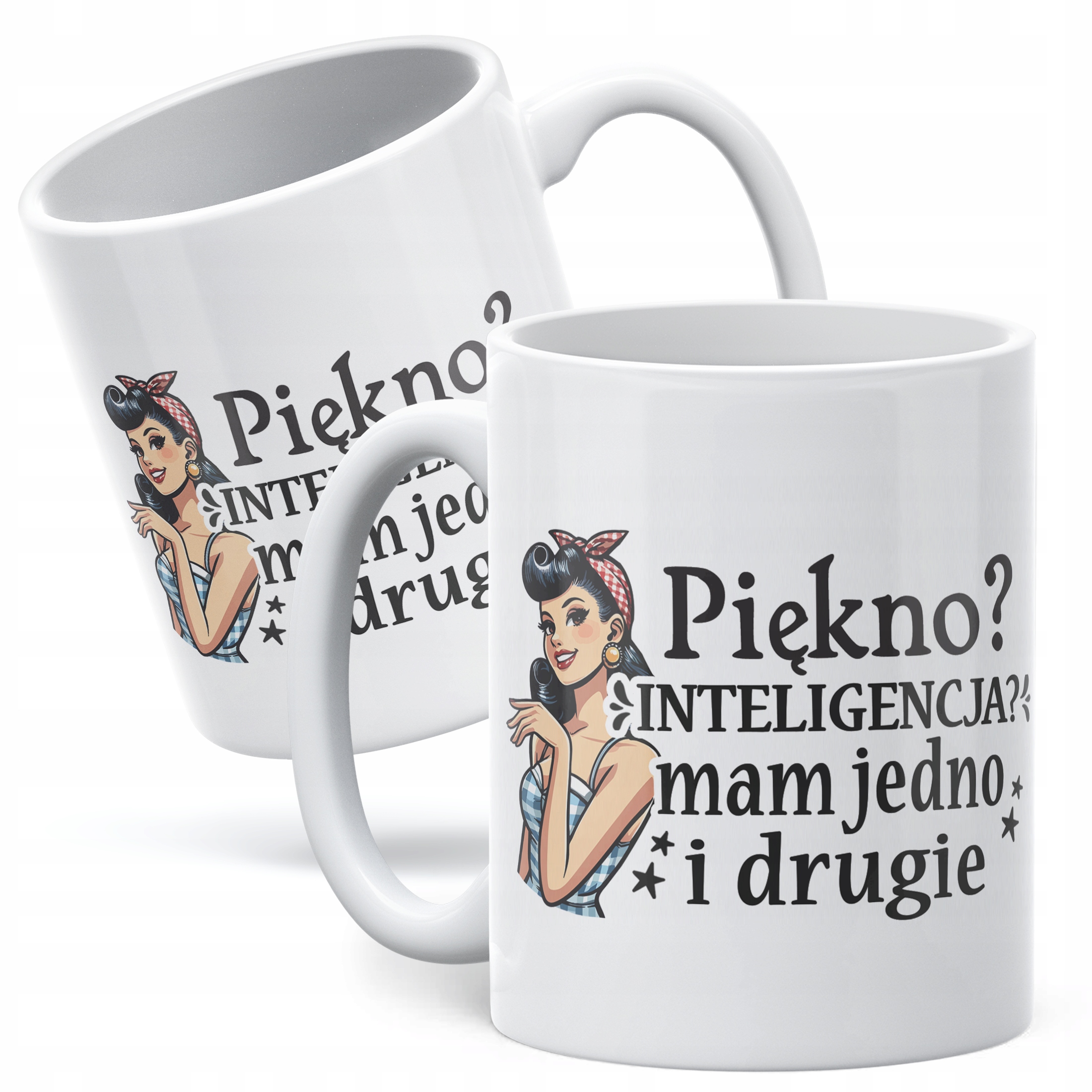 Kubek ceramiczny Dzień Kobiet Piękno Inteligencja Prezent Dla Kobiety