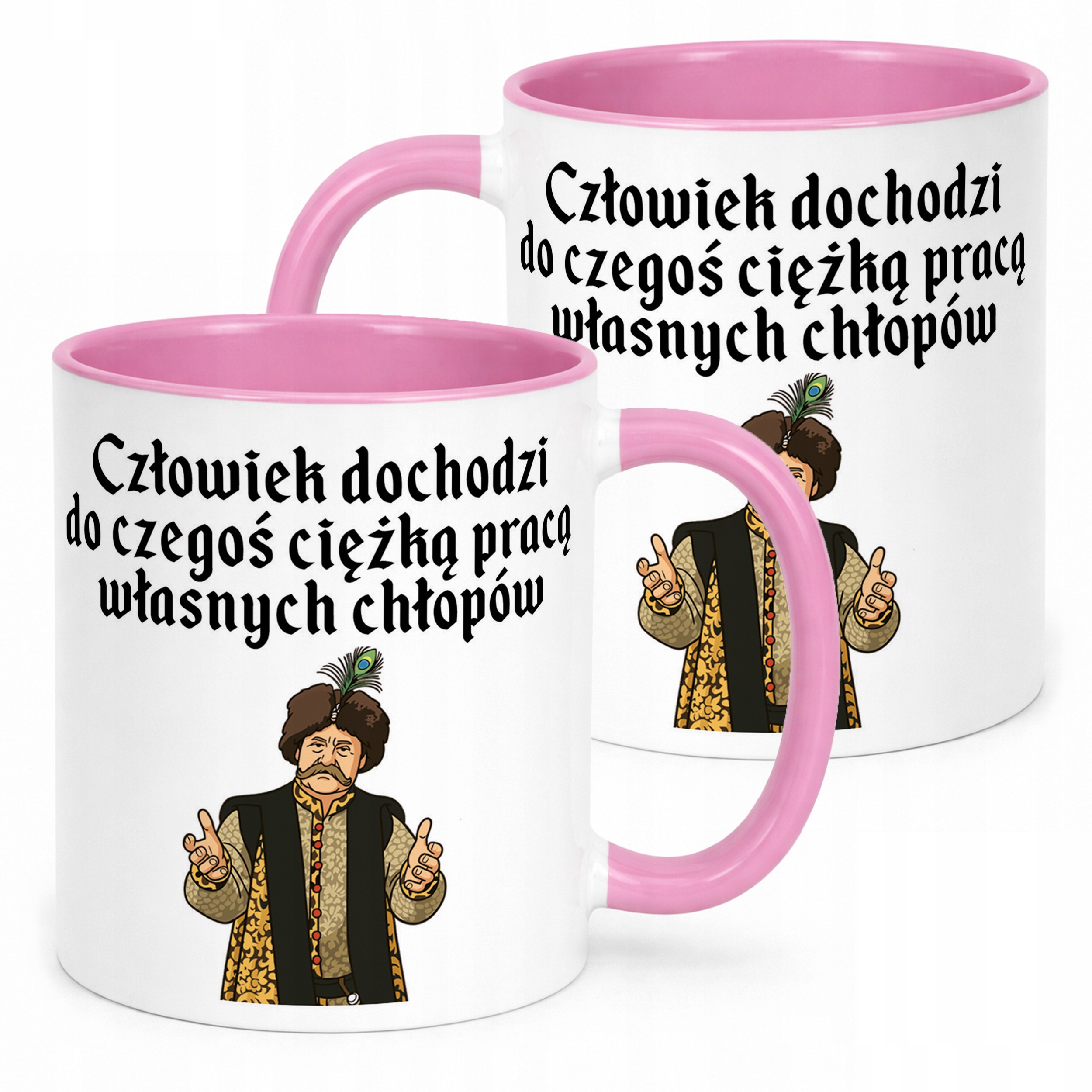 Kubek Różowy 1670 Człowiek Dochodzi Do Czegoś Jan Paweł Prezent