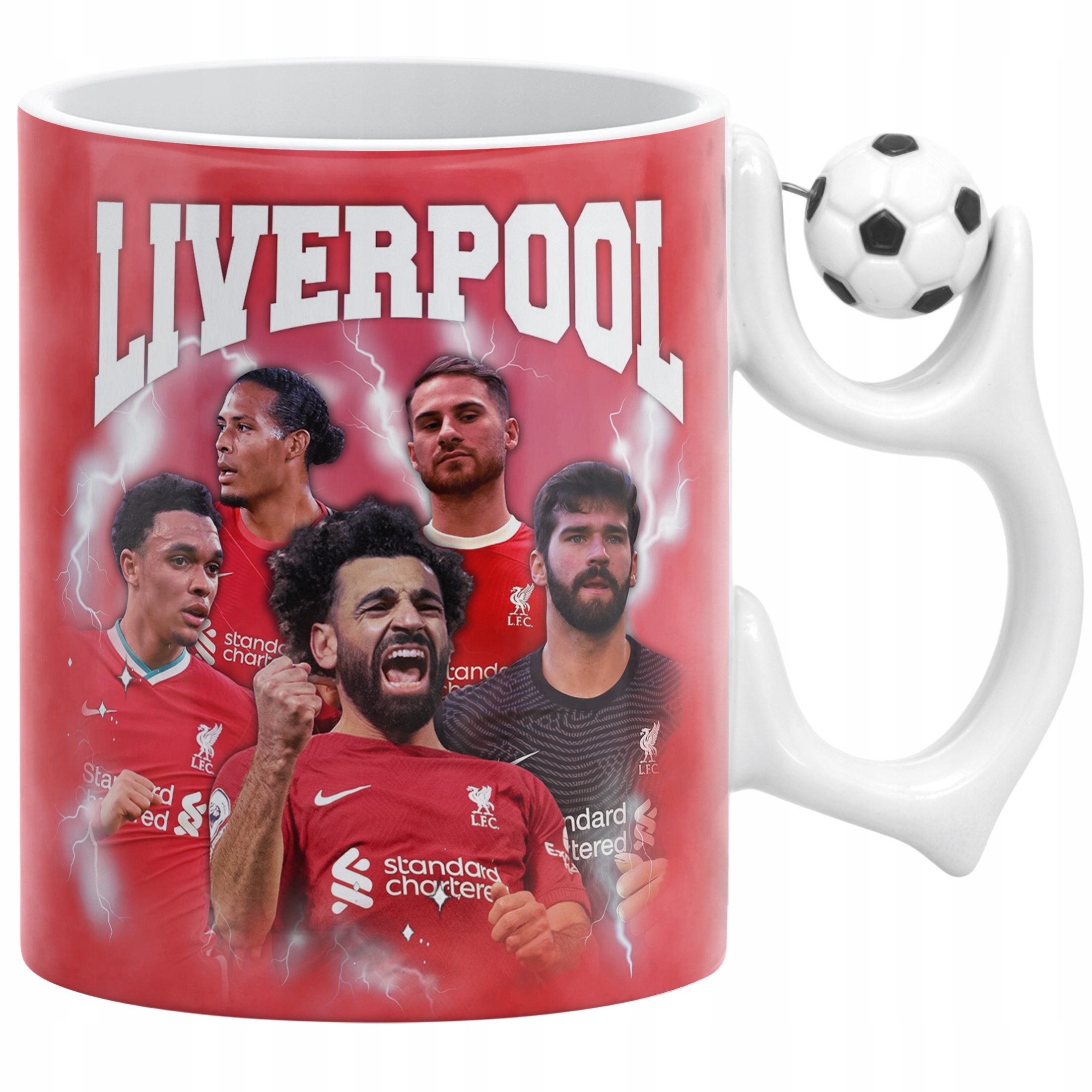 Kubek piłkarski Liverpool Salah Baker Van Dijk Allister dla kibiców