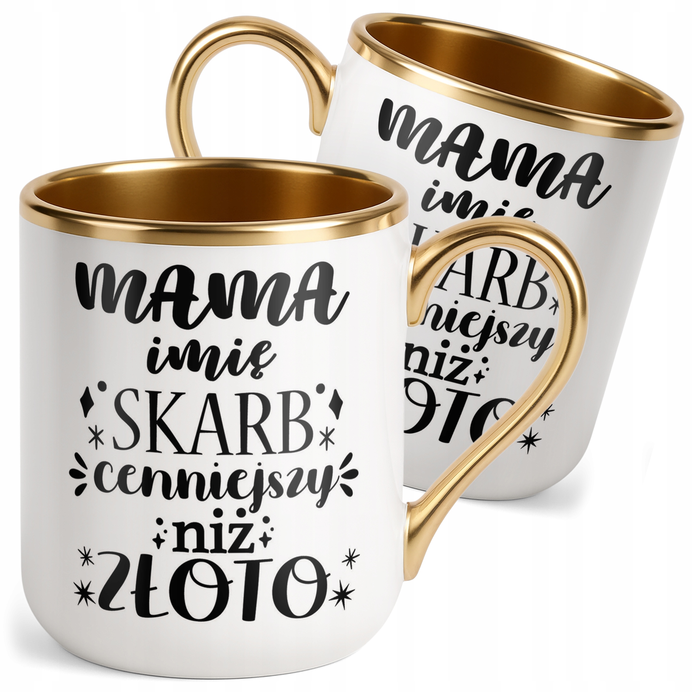 Kubek Premium Złoty Personalizowany Dzień Matki Dla Mamy Prezent Upominek