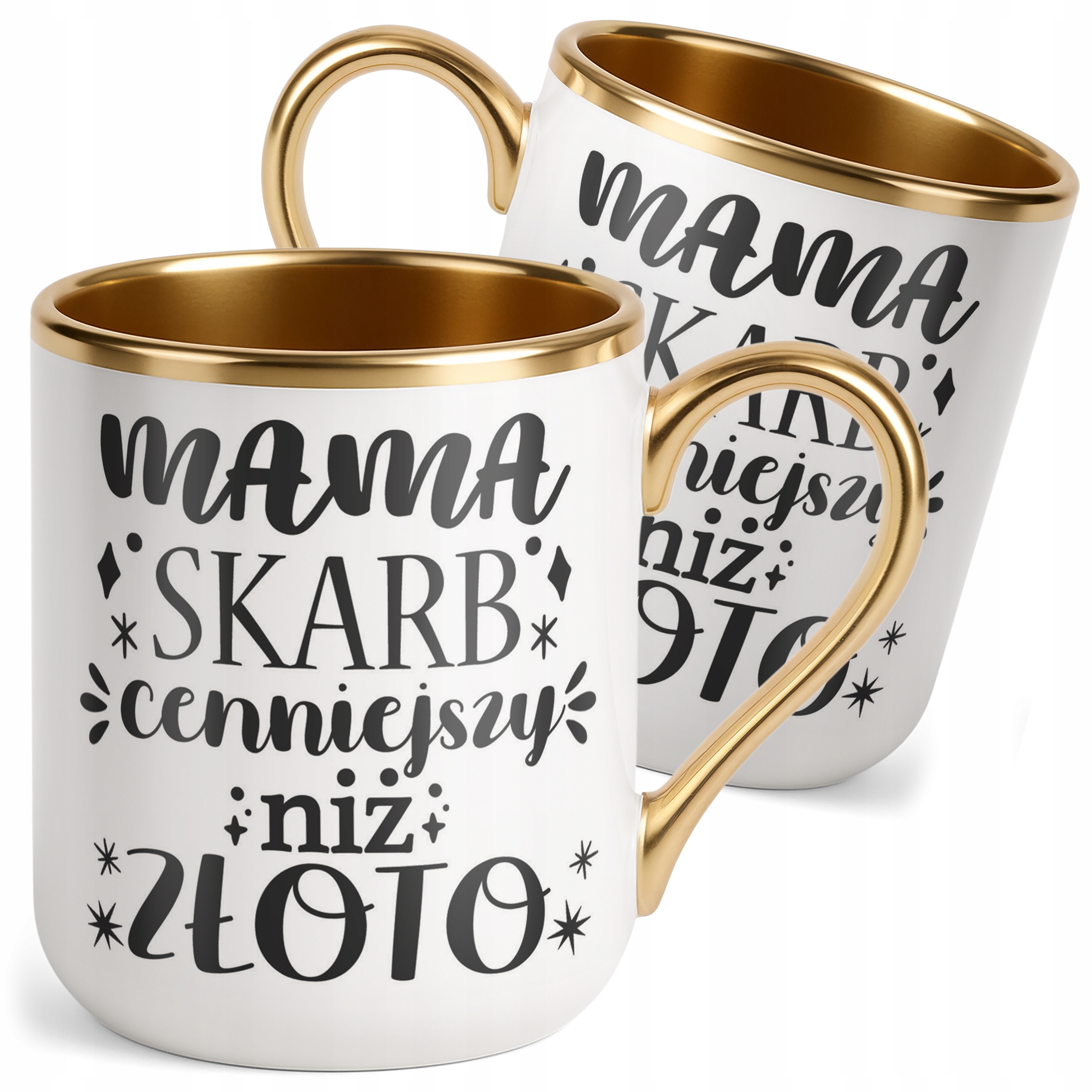 Kubek Premium Złoty Dzień Matki Dla Mamy Prezent Skarb Cenniejszy Niż