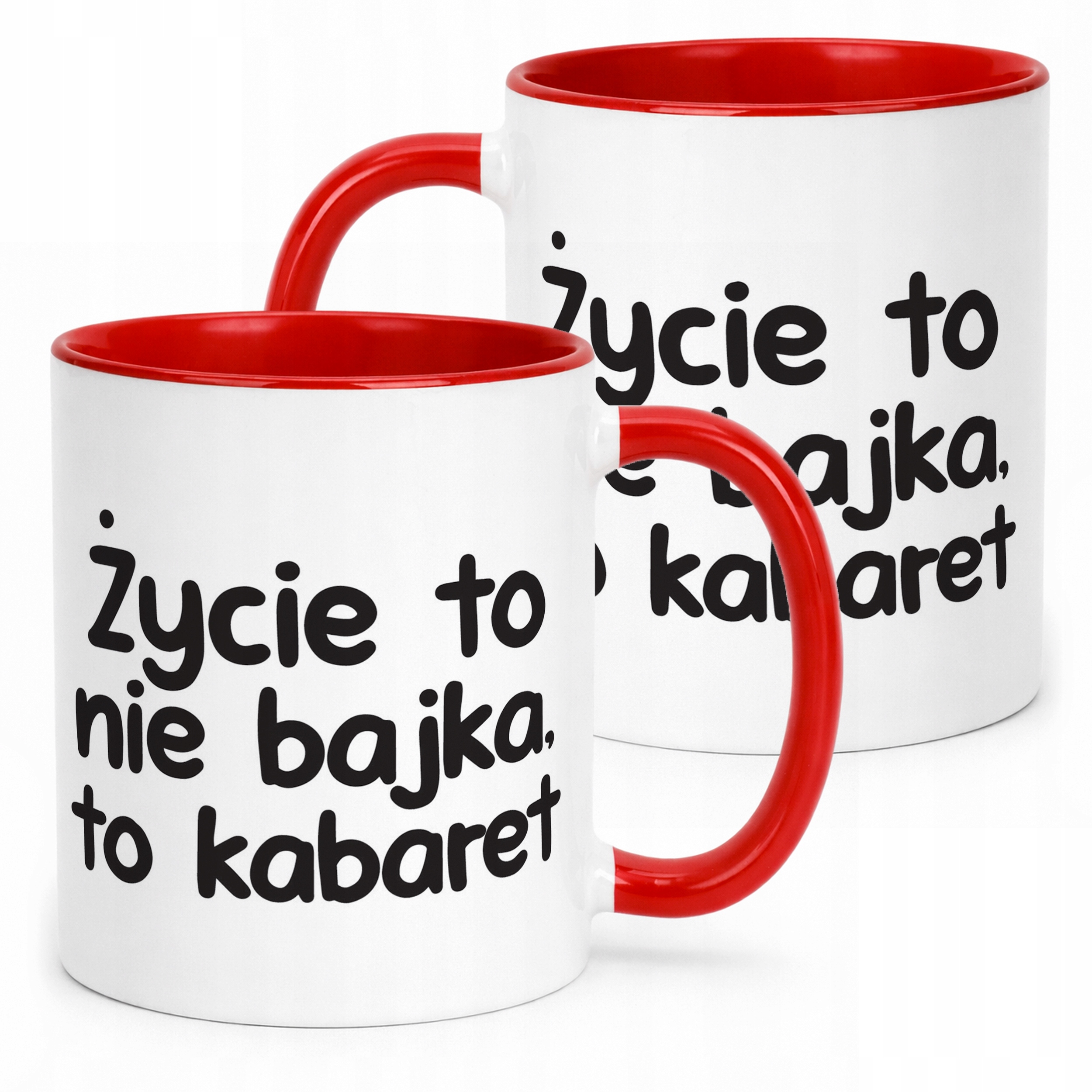 Kubek Czerwony Życie To Nie Bajka Śmieszny Zabawny Prezent