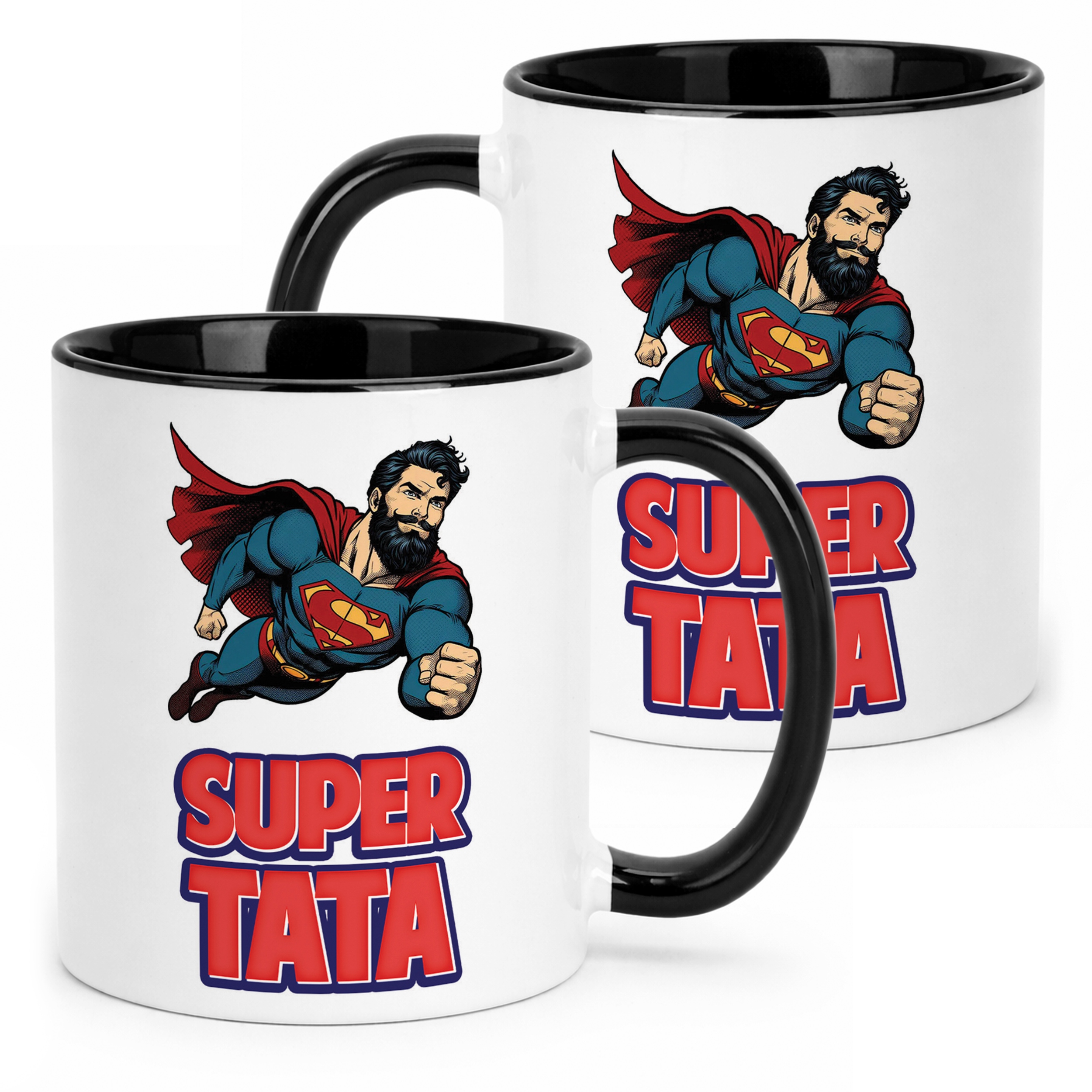 Kubek Czarny Dzień Ojca Dla Taty Super Tata Prezent