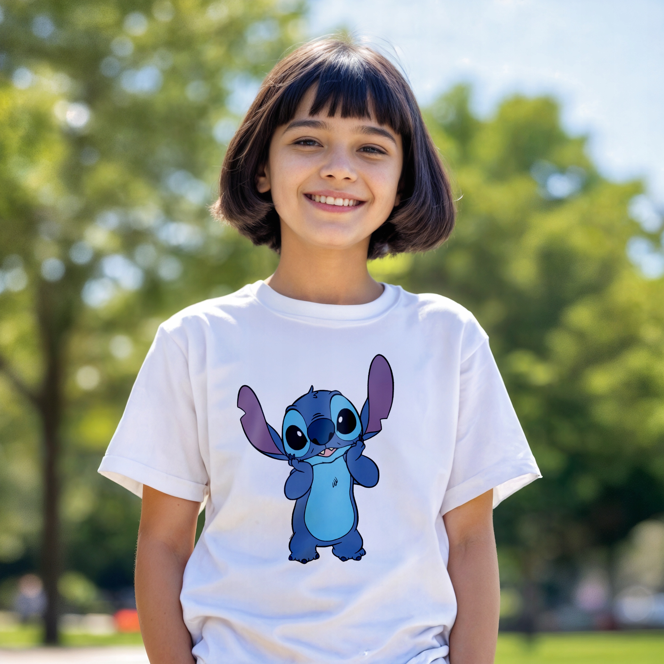 Koszulka biała dziecięca Stitch Lilo i Stich Dla Fanów