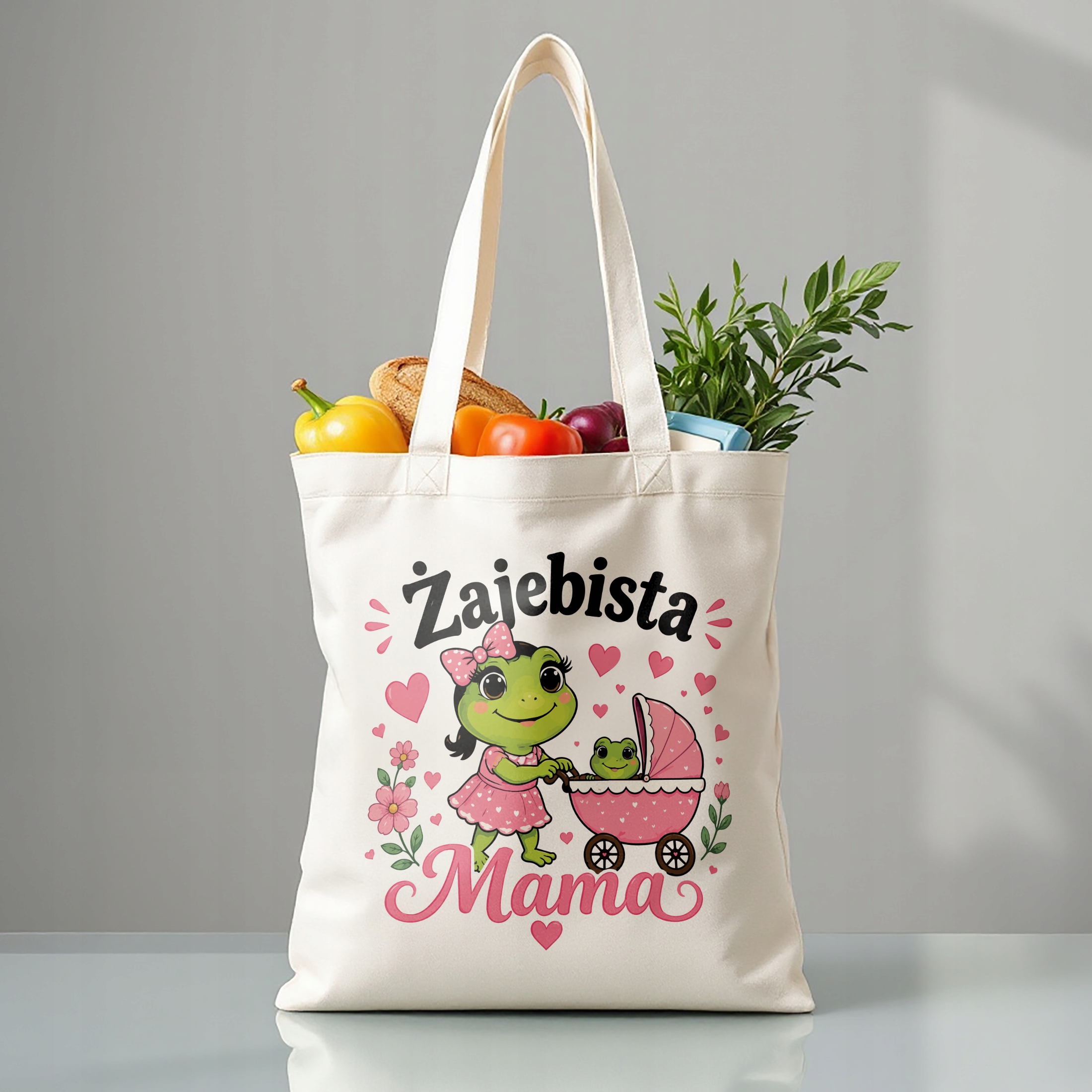 Prezent na Dzień Matki torba bawełniana premium dla mamy idealny prezent