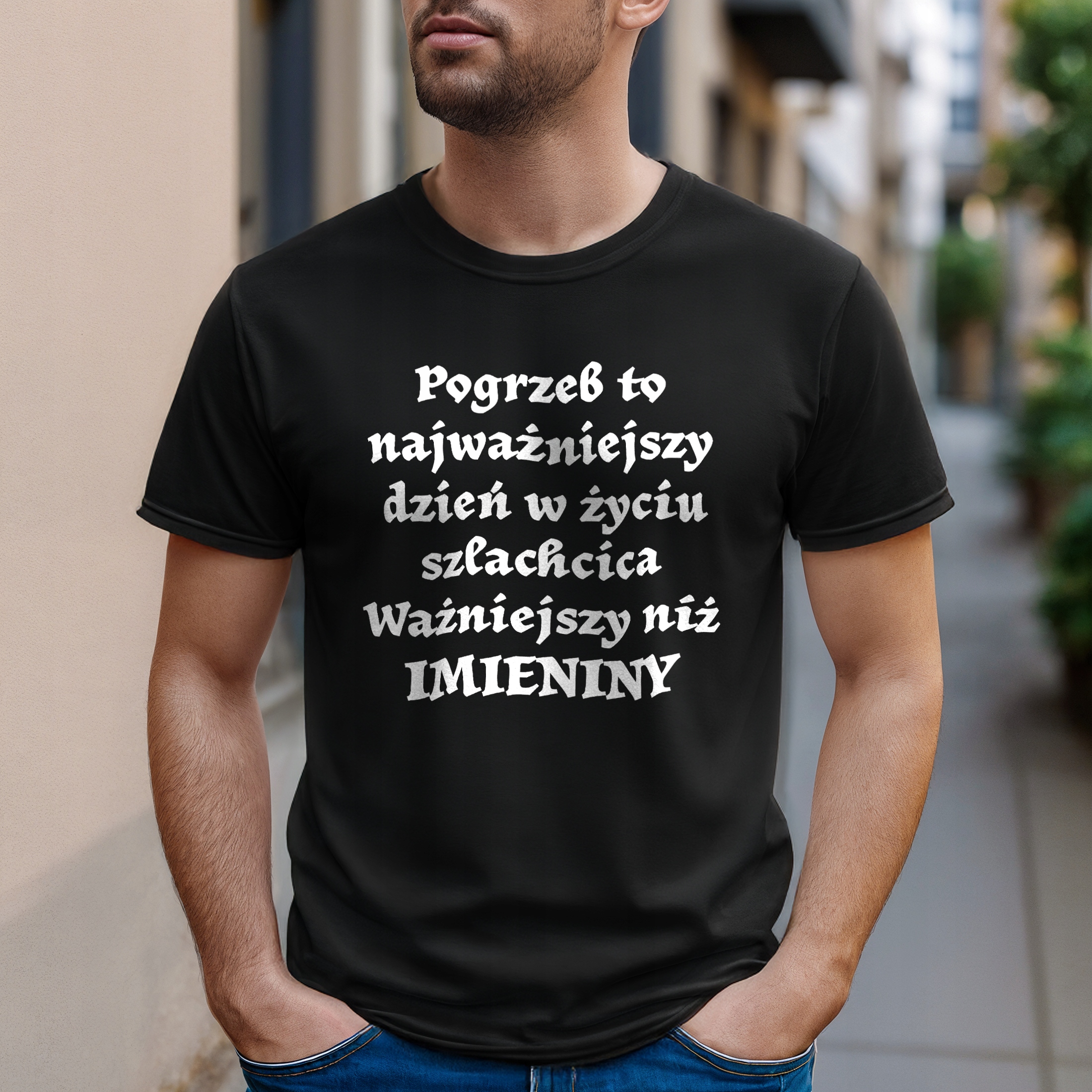 Koszulka czarna męska 1670 Pogrzeb To r. 3XL