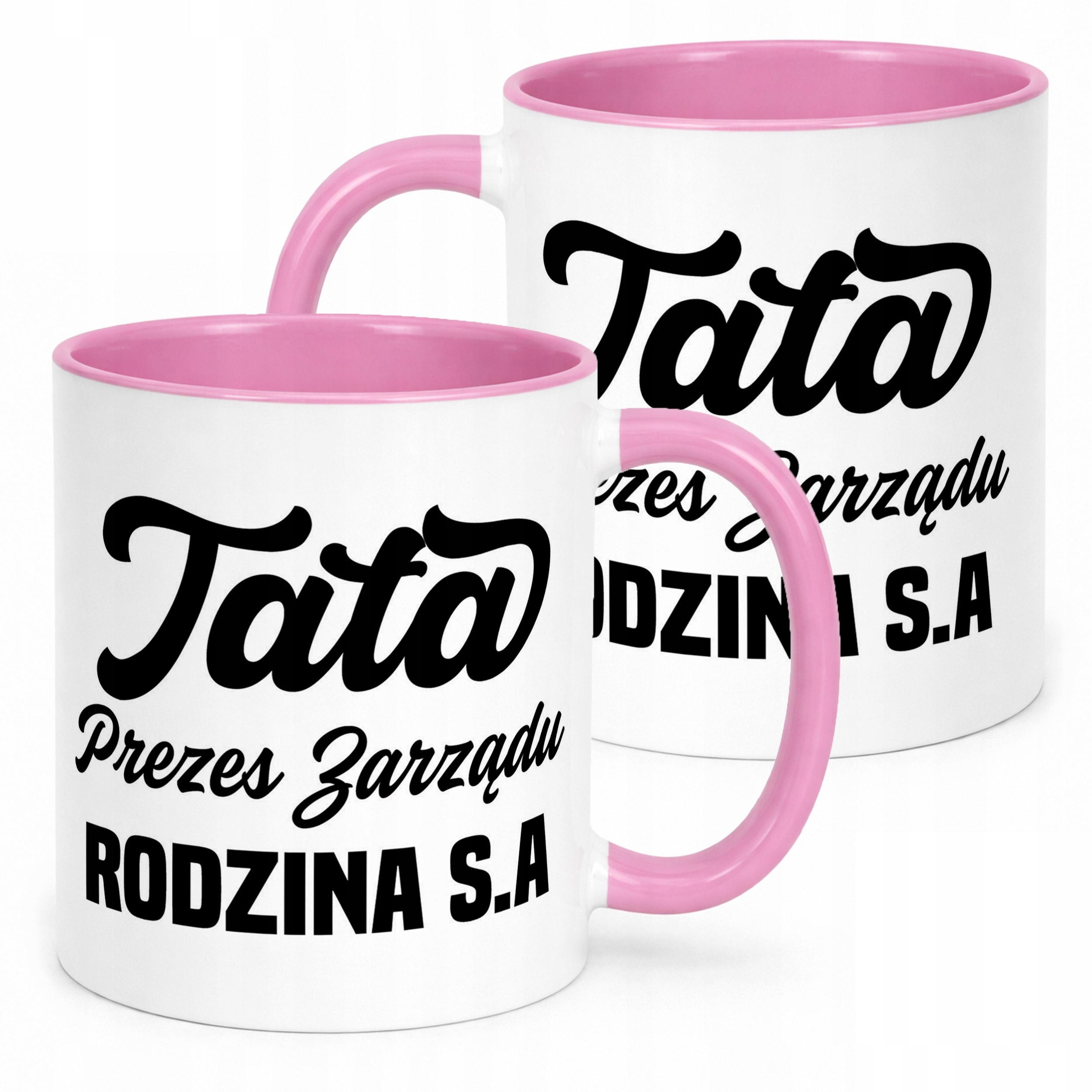 Kubek Różowy Dzień Ojca Dla Taty Prezes Zarządu Rodzina Prezent