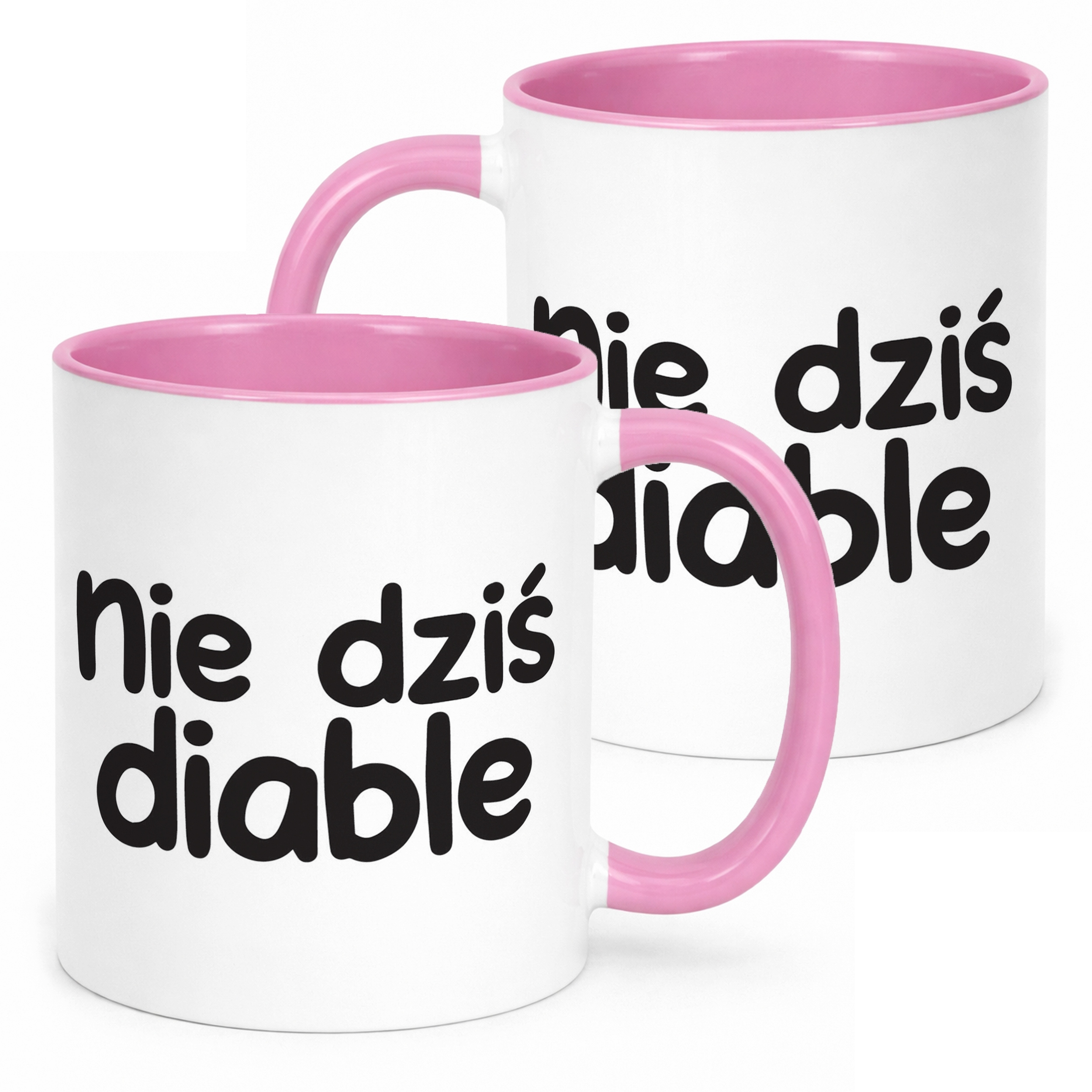 Kubek Różowy Nie Dziś Diable Śmieszny Zabawny Prezent