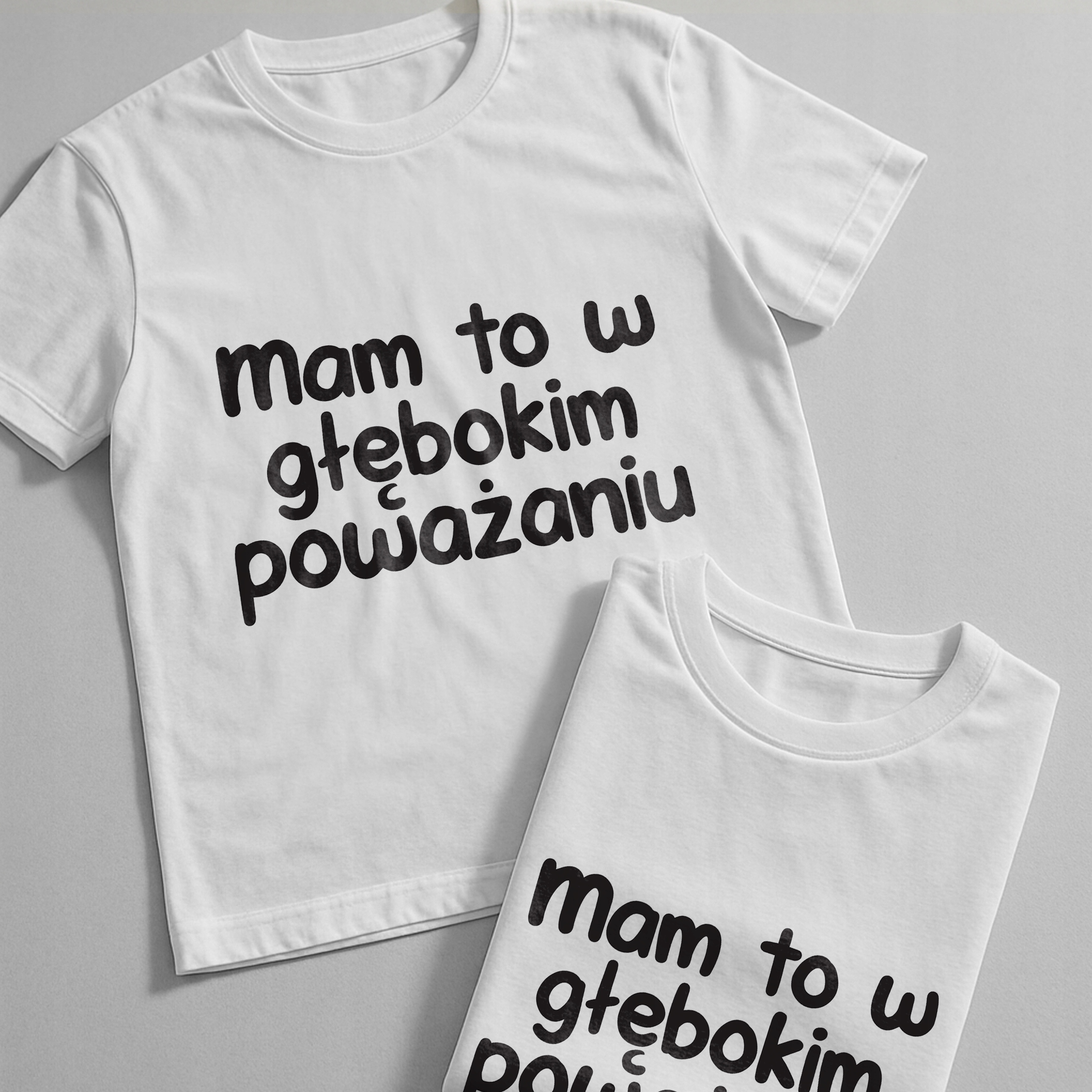 Koszulka biała męska Mam To W Głębokim Poważaniu Prezent
