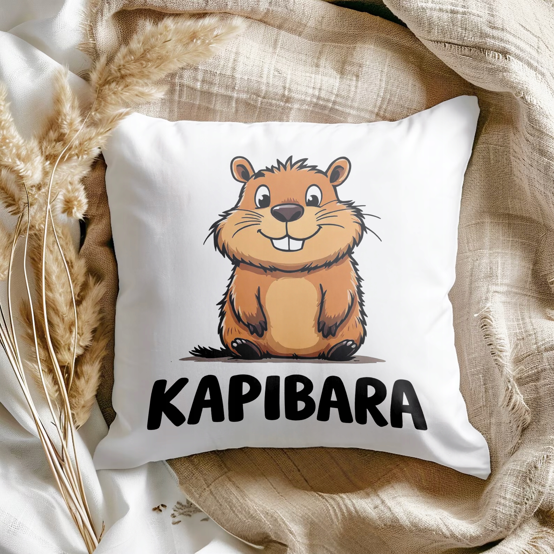 Poduszka 38x38cm Kapibara Capybara Zwierzak Dla Dzieci Prezent