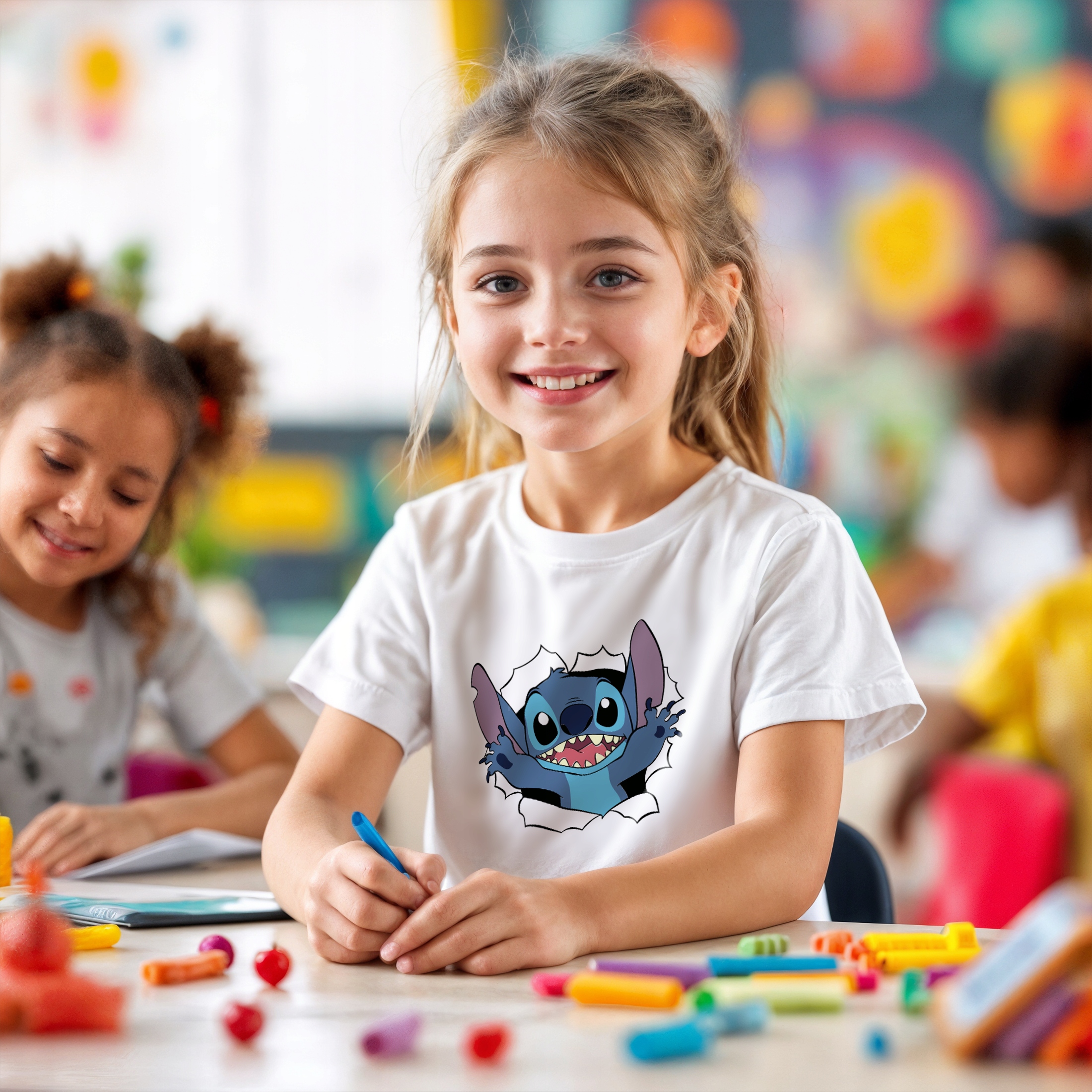 Koszulka biała dziecięca Stitch Lilo i Stich Dla Fanów