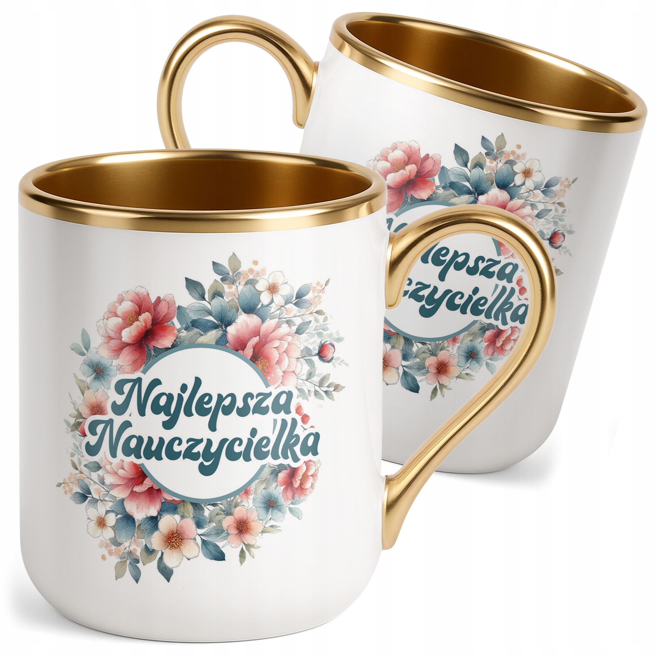 Kubek Premium Złoty Dzień Nauczyciela Dla Nauczycielki Prezent