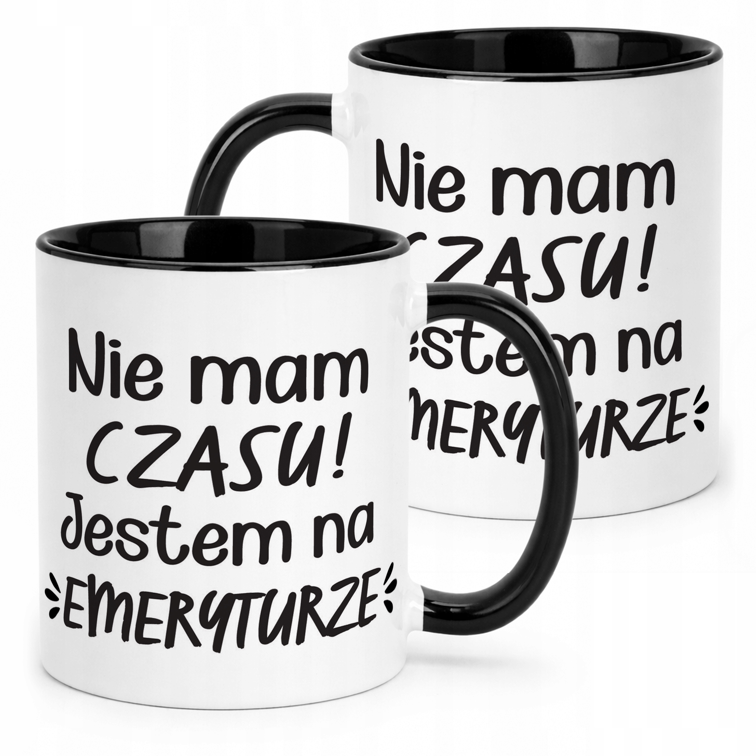 Kubek Czarny z okazji Emerytury Dla Emeryta Emerytki Prezent Upominek