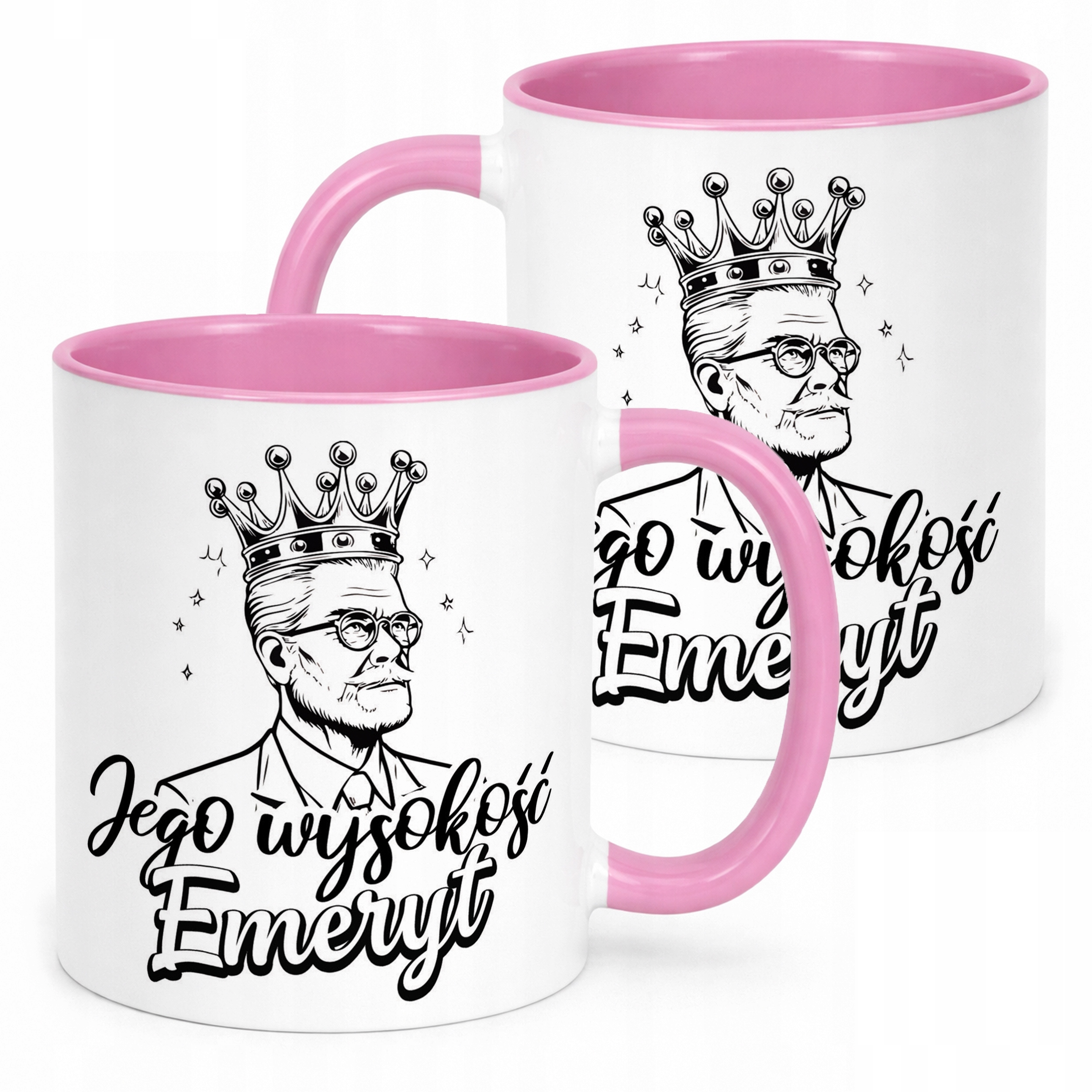 Kubek Różowy Jego Wysokość Emeryt Emerytura Prezent