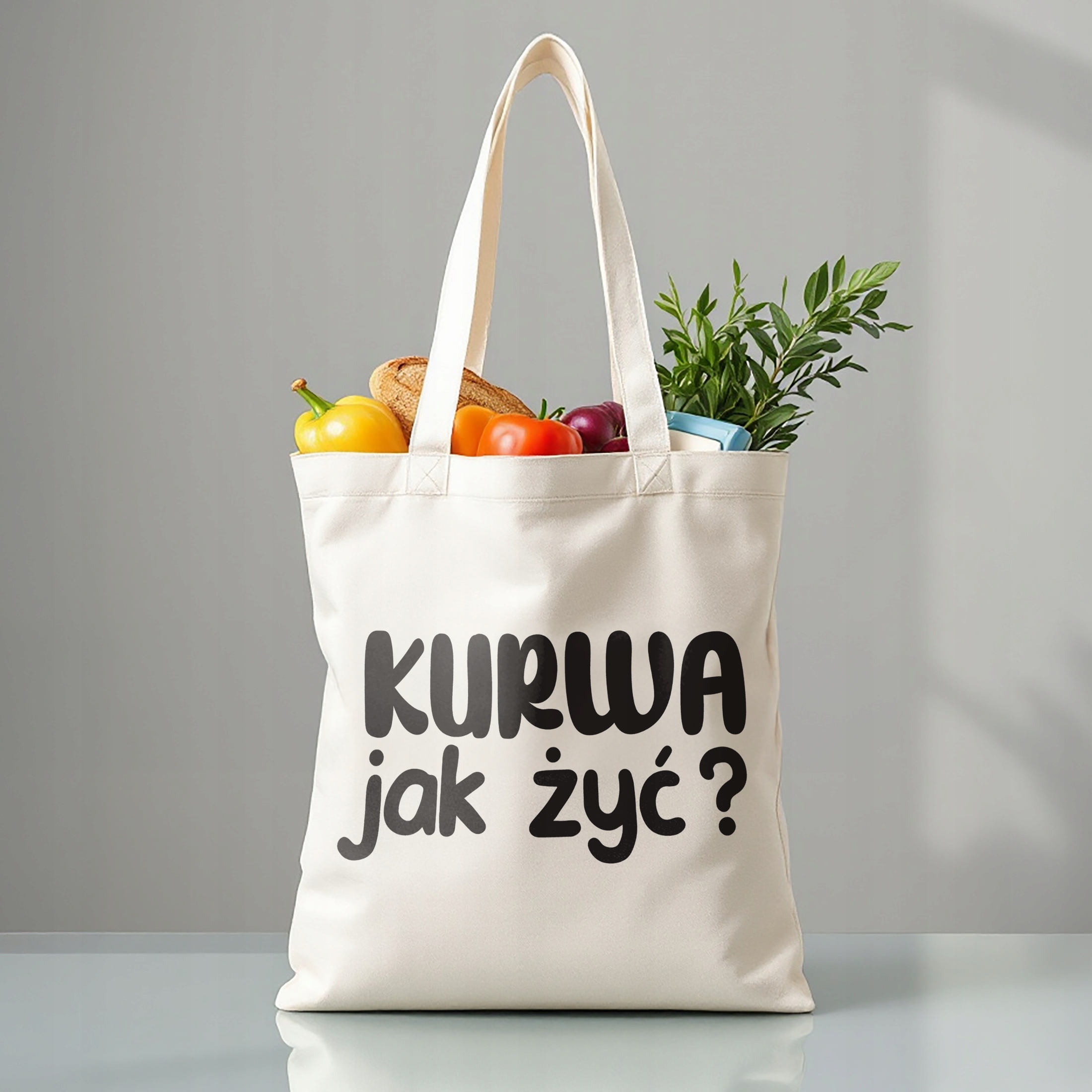 Torba bawełniana premium Ku**a Jak Żyć Zabawny Prezent