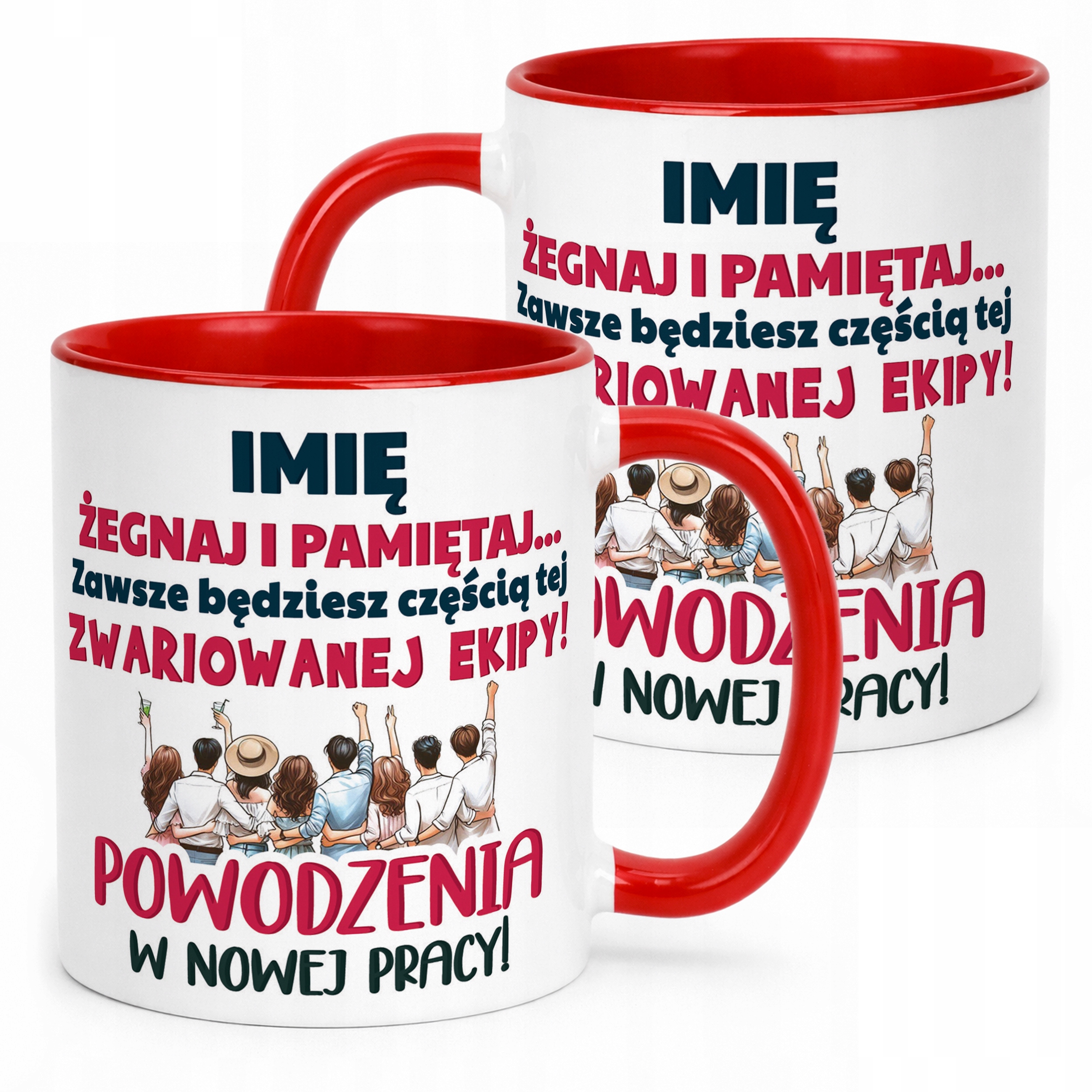 Kubek Czerwony Personalizowany Pożeganie Odejście z Pracy Prezent