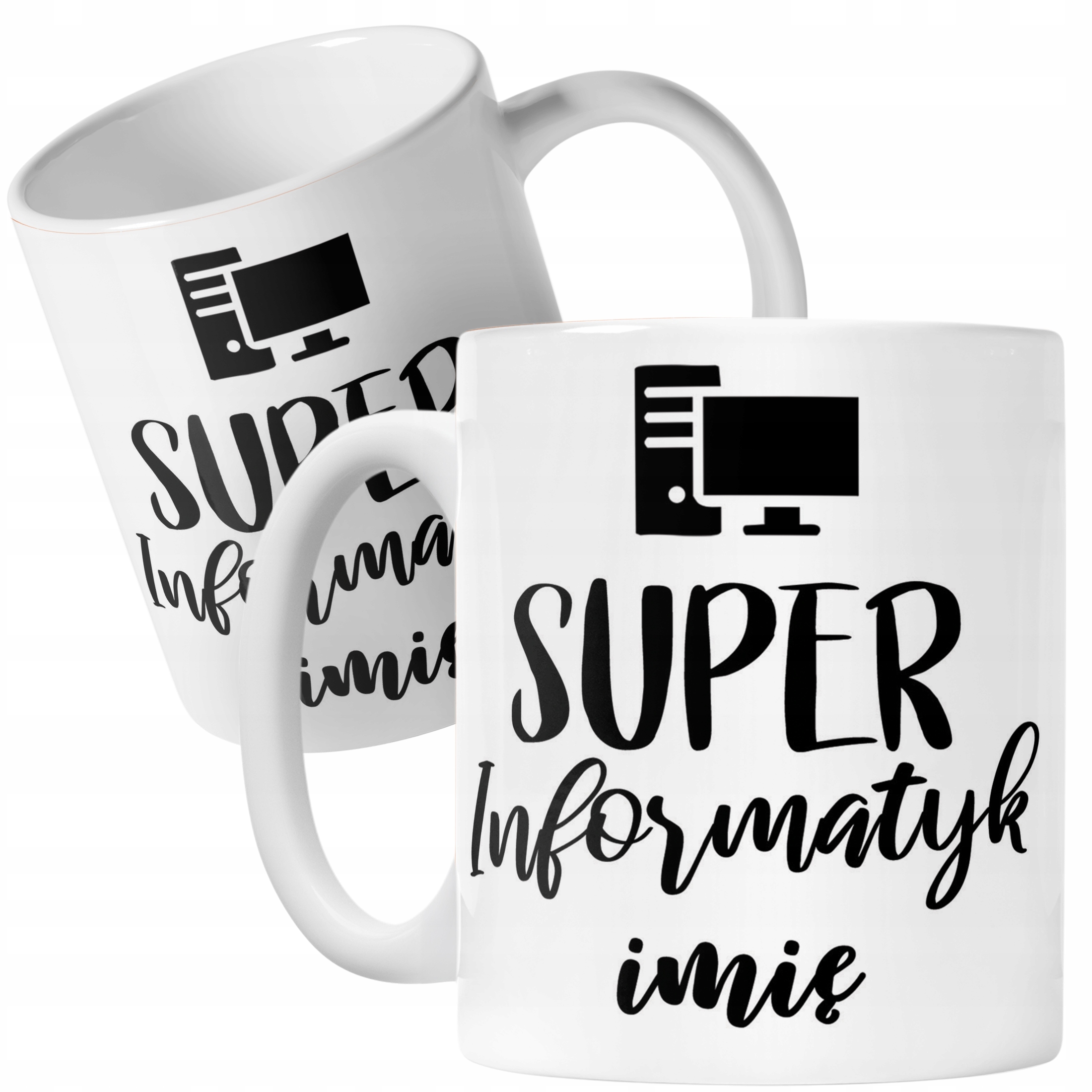 Kubek Ceramiczny Personalizowany Super Informatyk Prezent Upominek