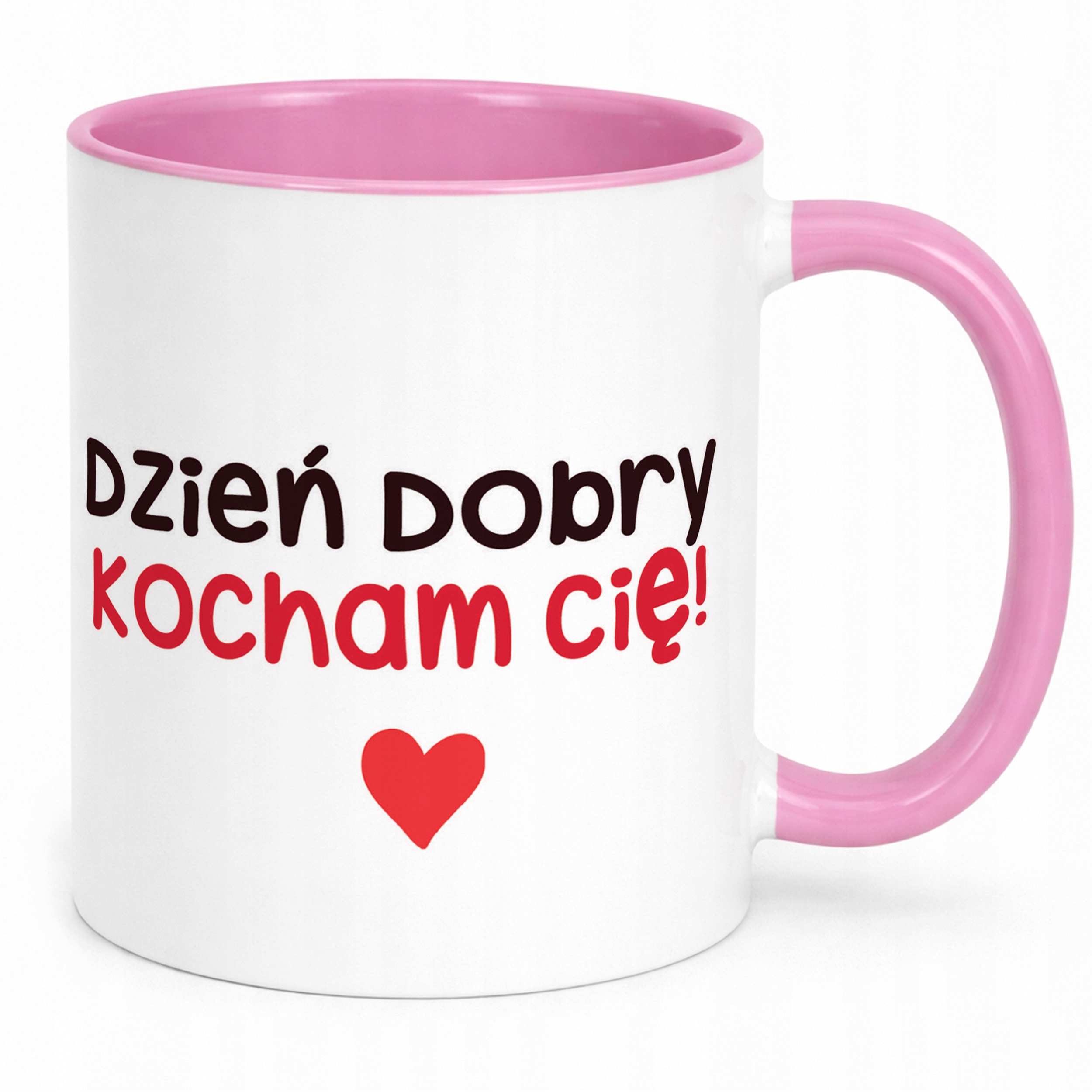 Kubek Różowy Z Własnym Zdjęciem Serce Walentynki Prezent Upominek