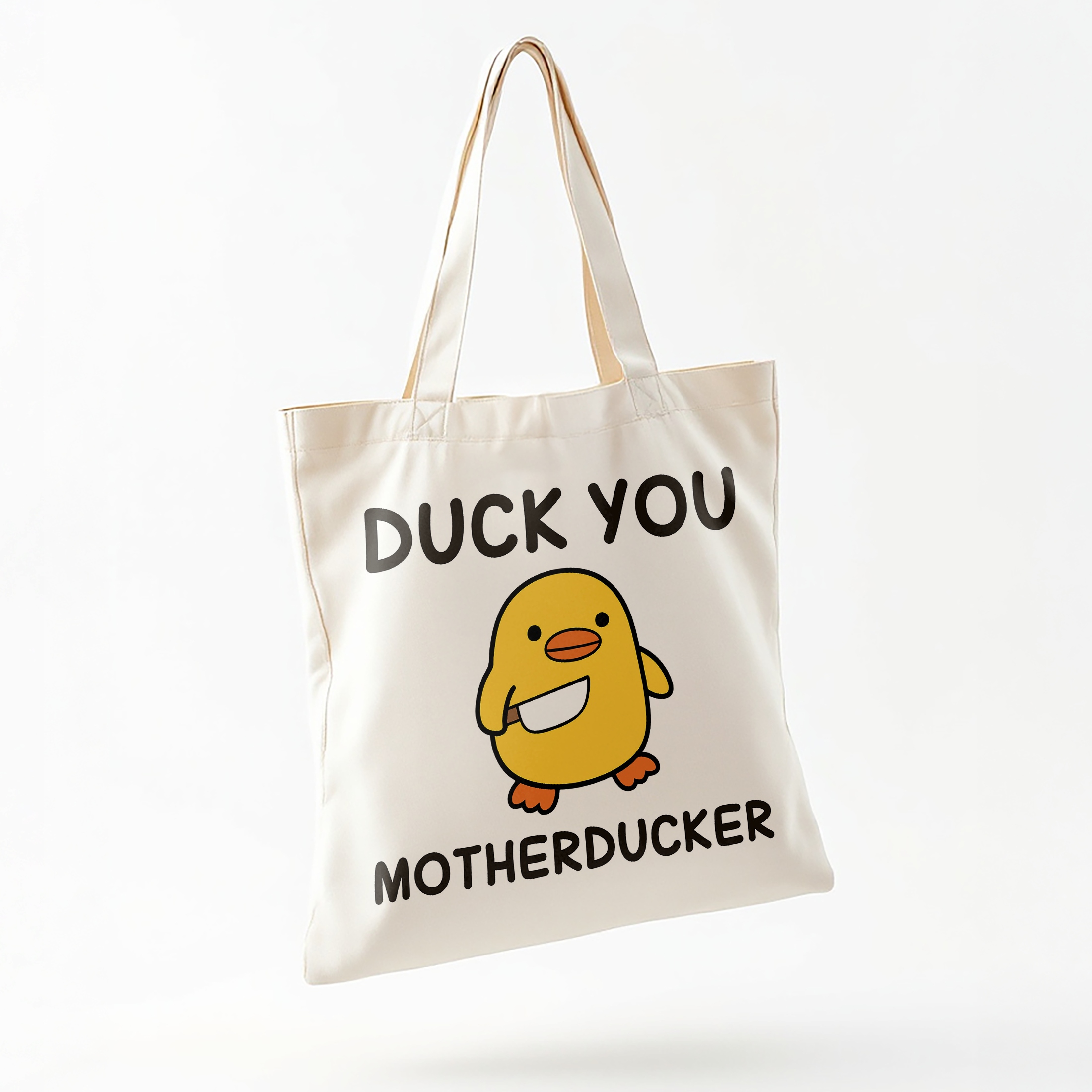 Torba bawełniana na zakupy Duck You Zabawny Prezent