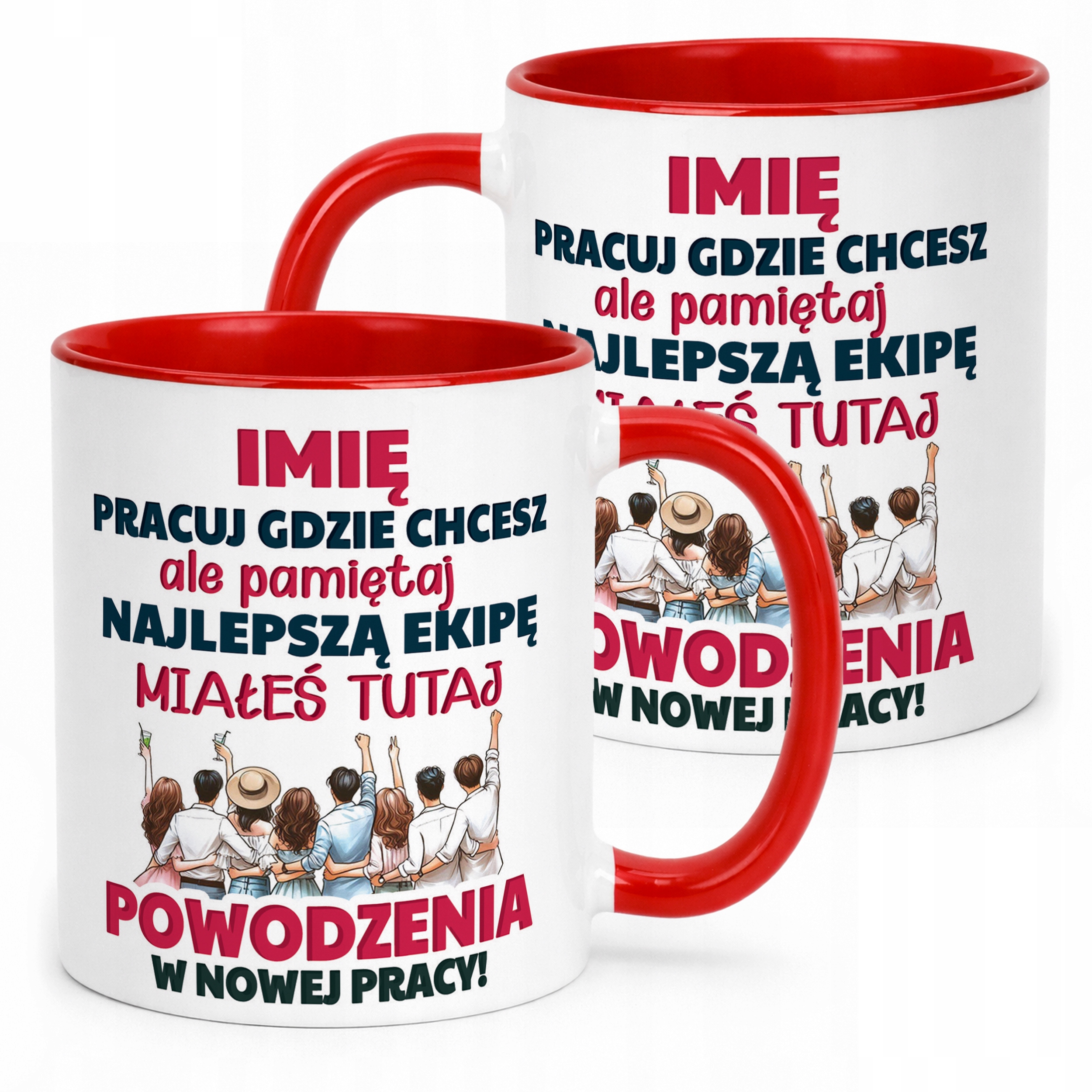 Kubek Czerwony Personalizowany Pożeganie Odejście z Pracy Prezent
