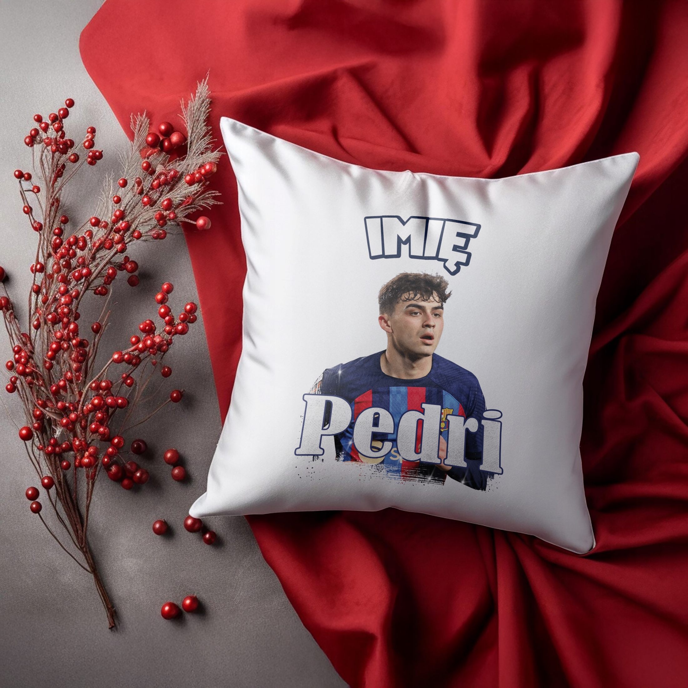 Zestaw personalizowany Kubek + Poduszka Pedri FC Barcelona