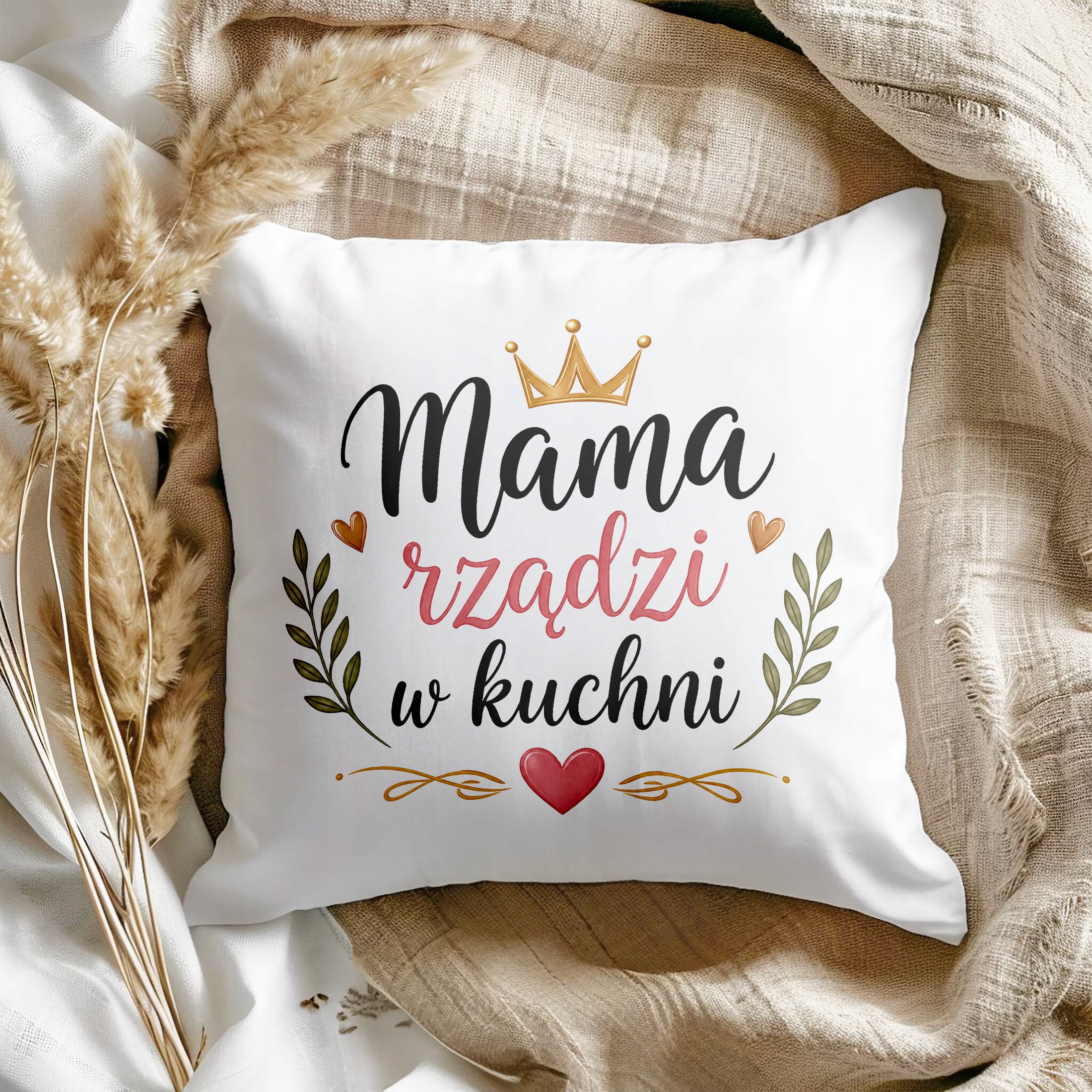 Poduszka 38x38cm dla mamy prezent na Dzień Matki uroczy upominek dla mamy