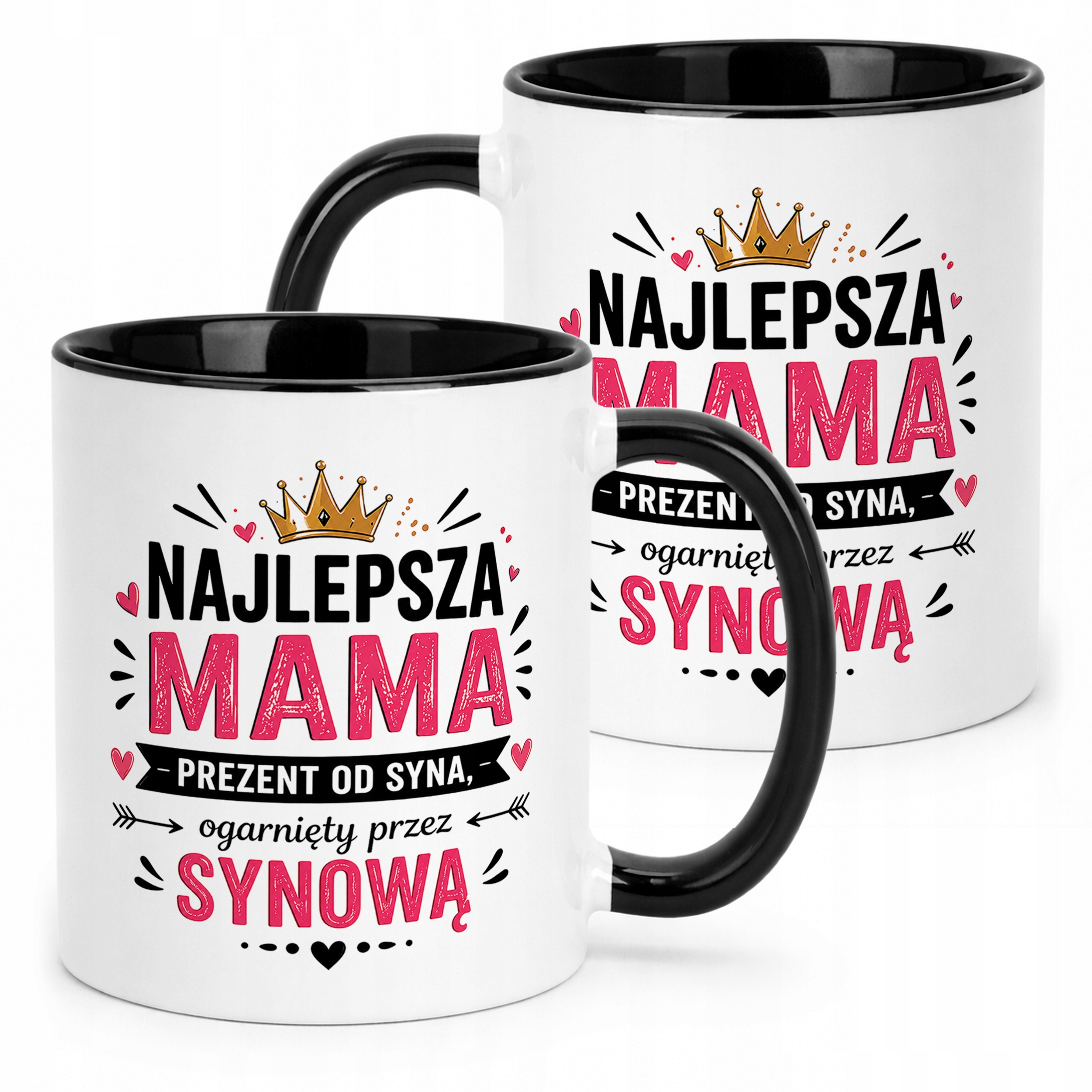 Dzień Matki prezent dla mamy kubek czarny praktyczny upominek dla mamy