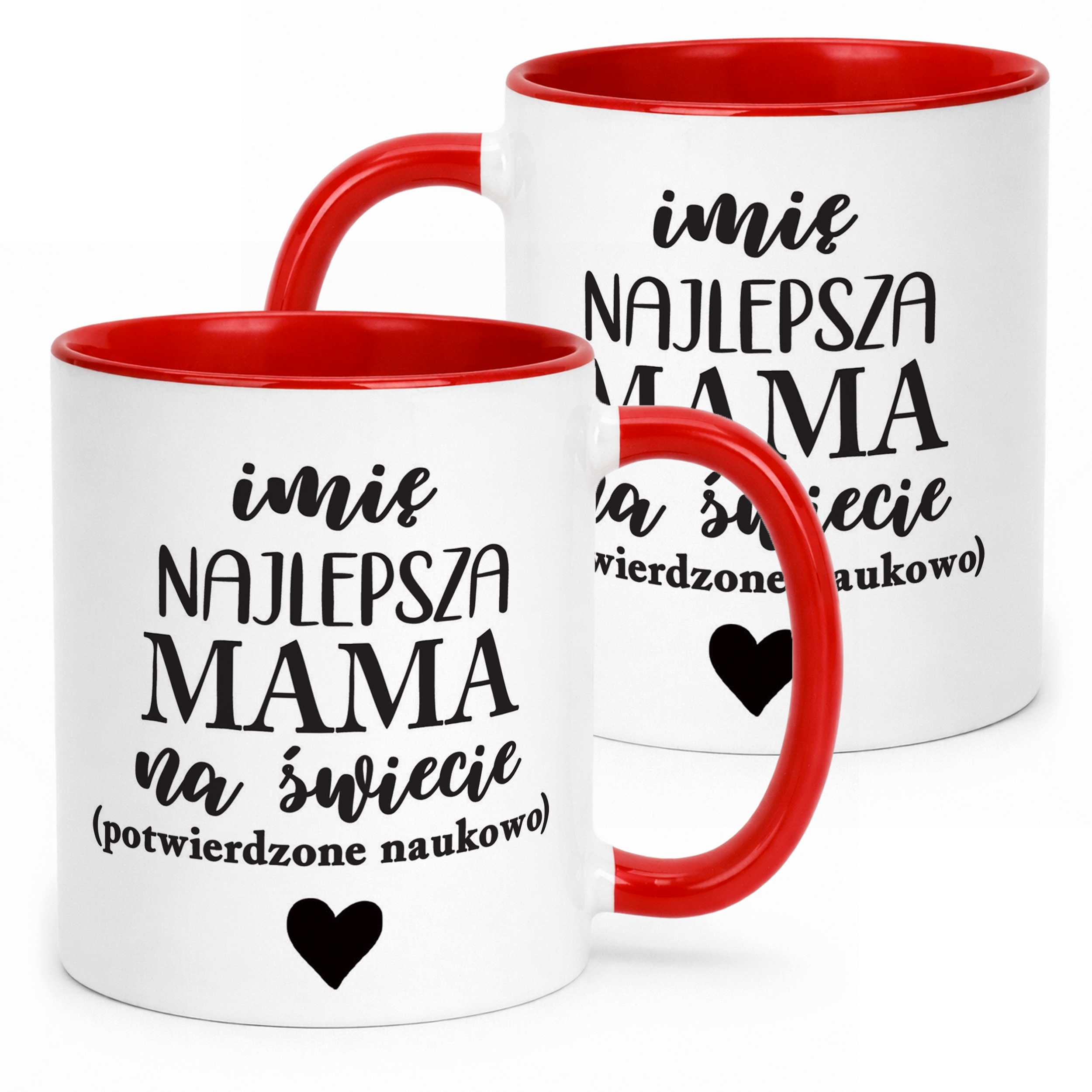Kubek Czerwony Personalizowany Dzień Matki Dla Mamy Prezent Upominek