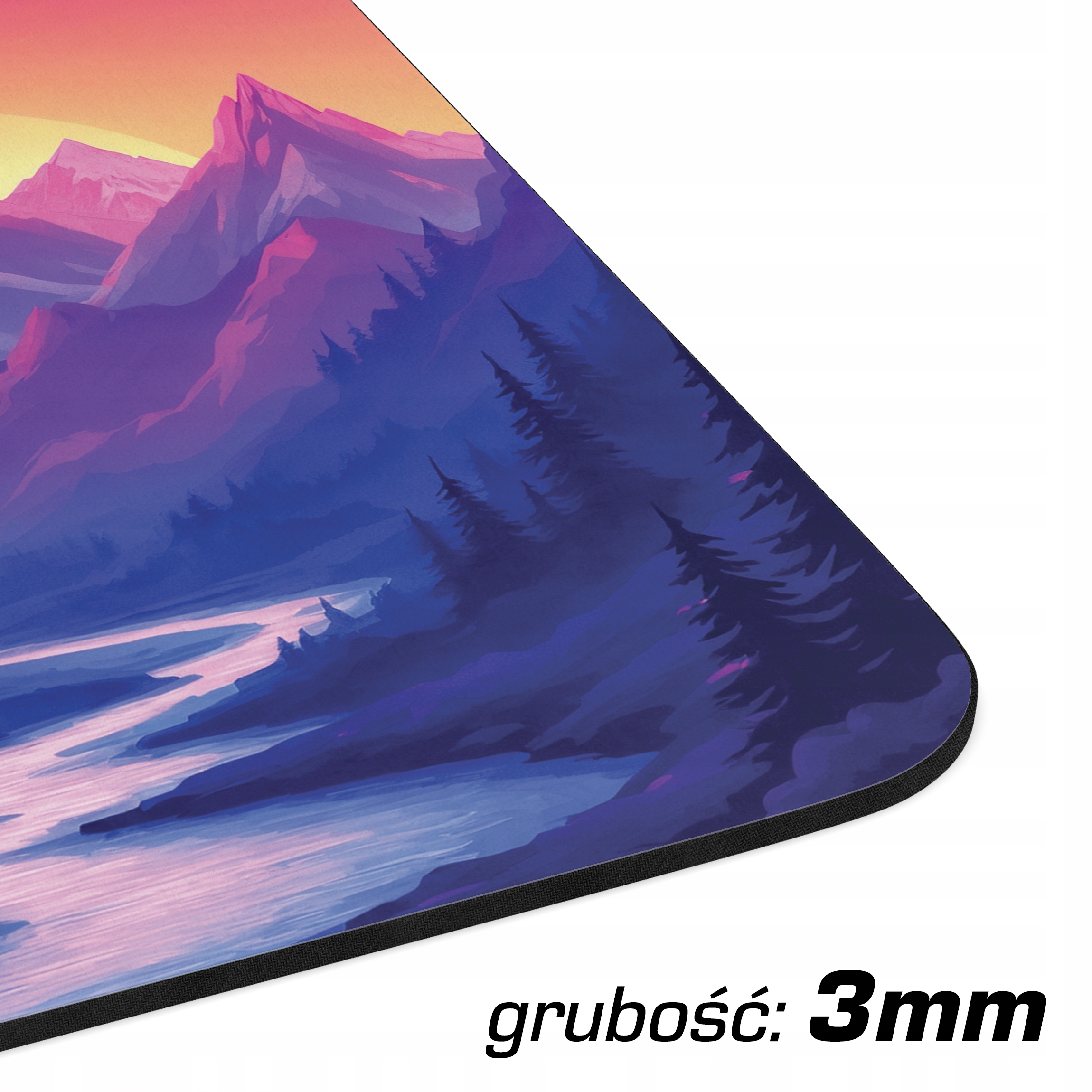 Podkładka pod mysz 22×18 cm Las Rzeka Mgła Góry