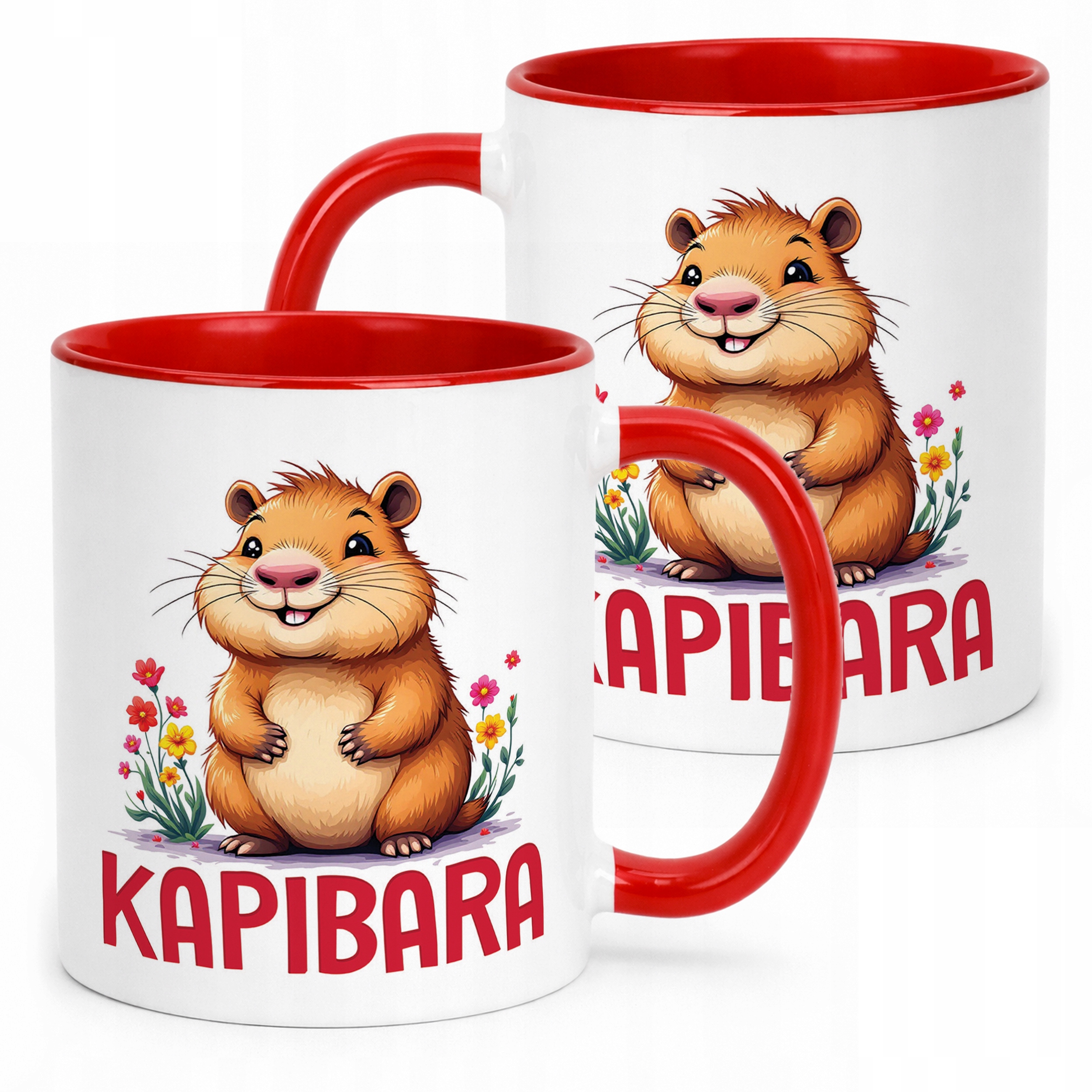 Kubek ceramiczny Kapibara Capybara Zwierzak Słodki Dla Dzieci Prezent