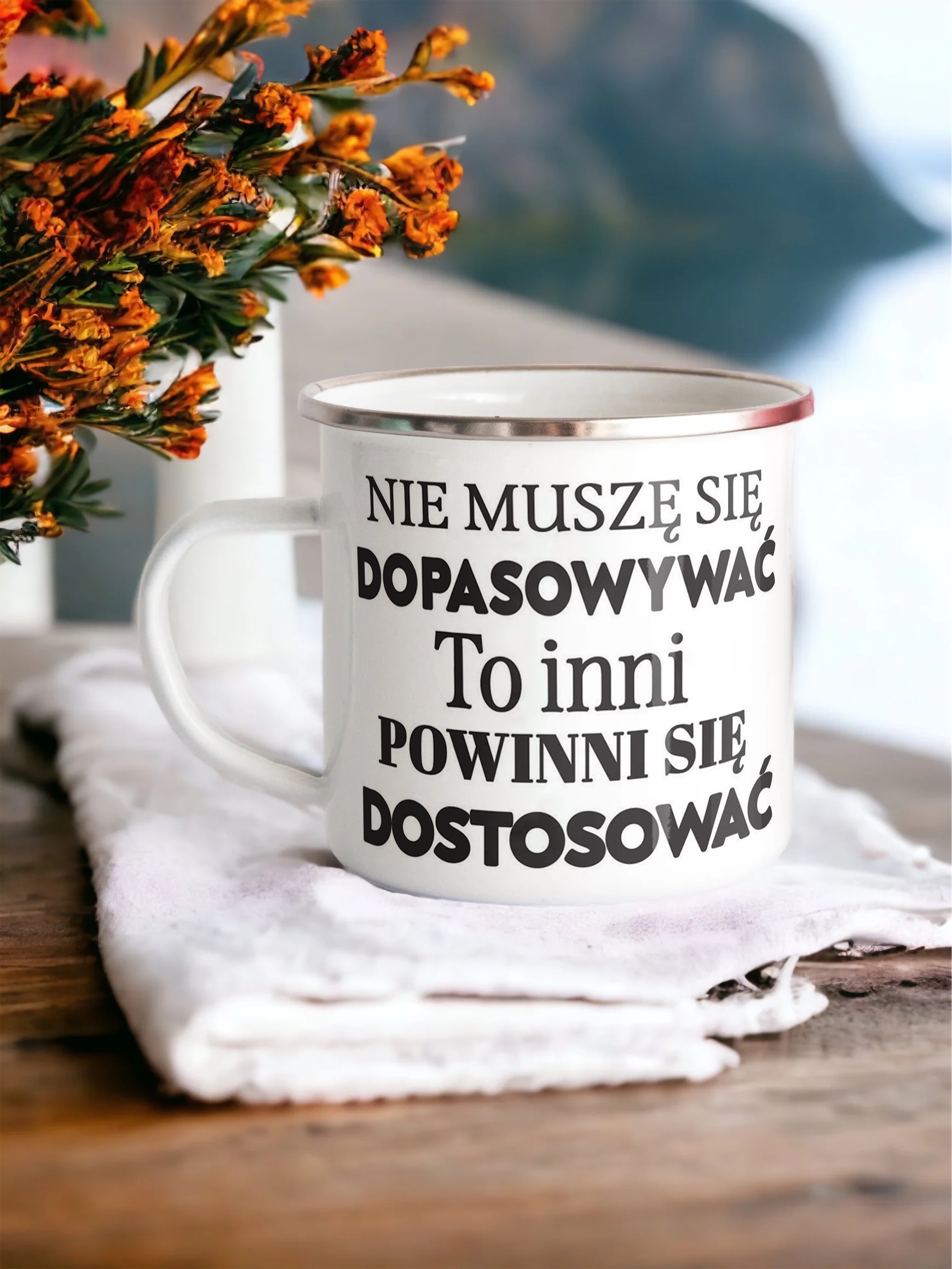 Emaliowany Kubek Garnuszek Dzień Kobiet Dla Kobiety Prezent Upominek