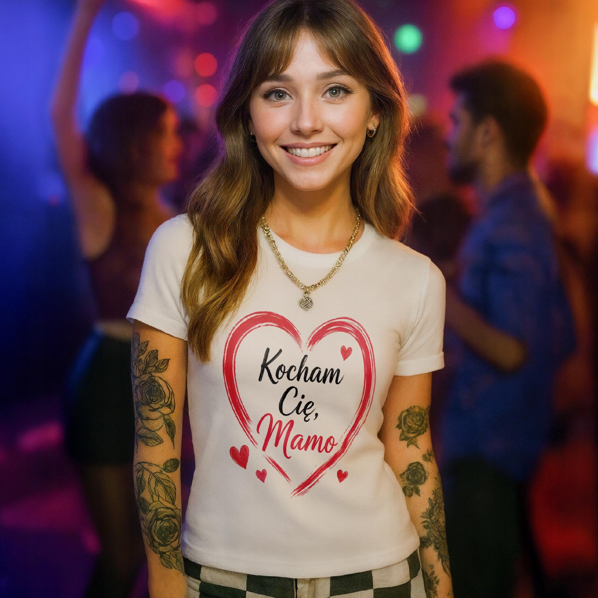Koszulka biała damska Dzień Matki Dla Mamy Prezent Upominek r. S
