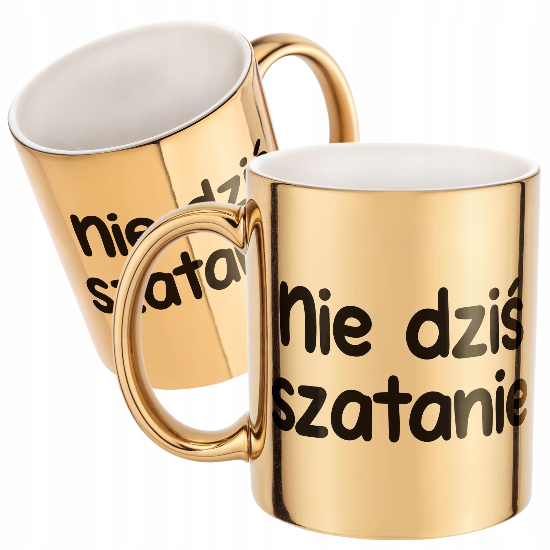 Złoty Kubek Nie Dziś Szatanie Śmieszny Zabawny Prezent