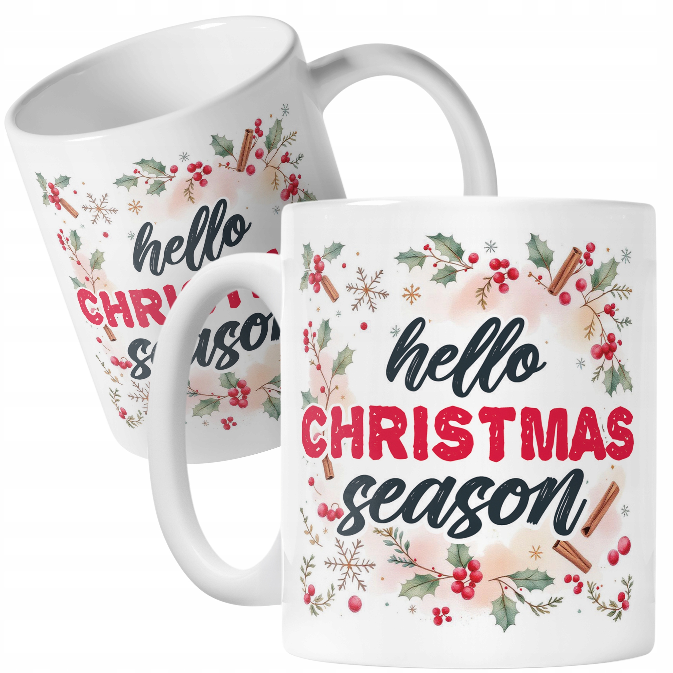 Kubek Ceramiczny Świąteczny Hello Christmas Boże Narodzenie Prezent