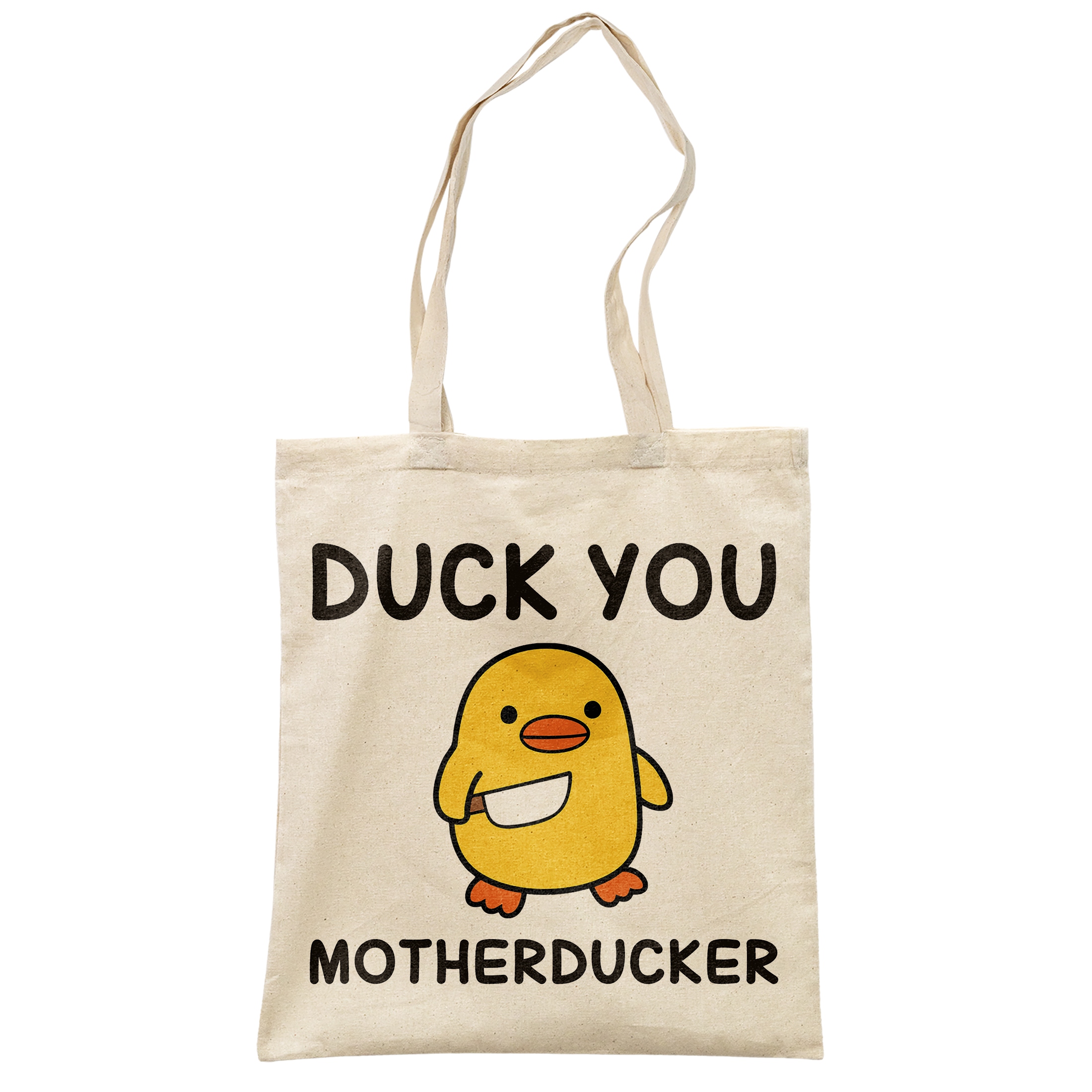 Torba bawełniana na zakupy Duck You Zabawny Prezent