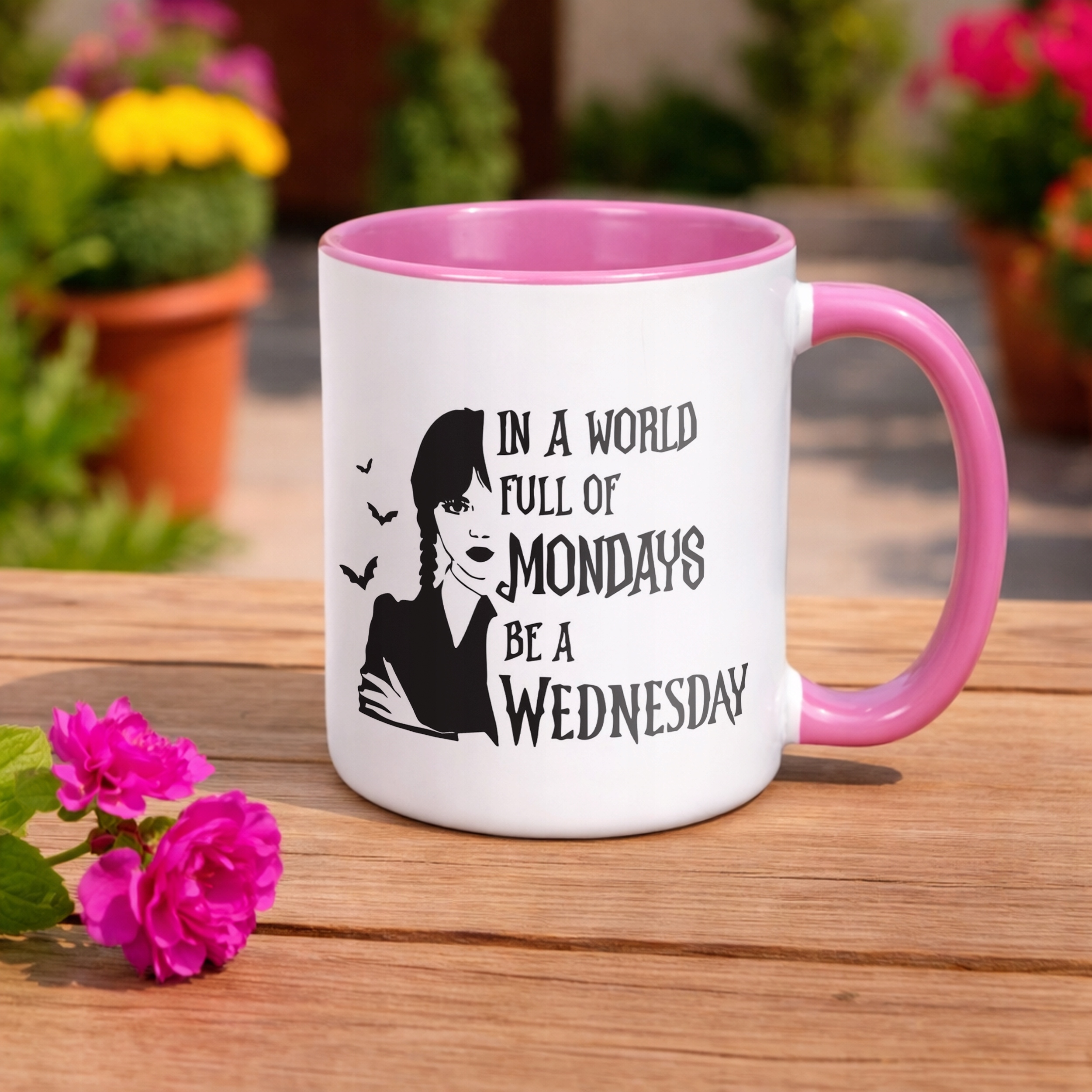 Kubek Różowy Nevermore Wednesday Addams Dla Fanów Prezent