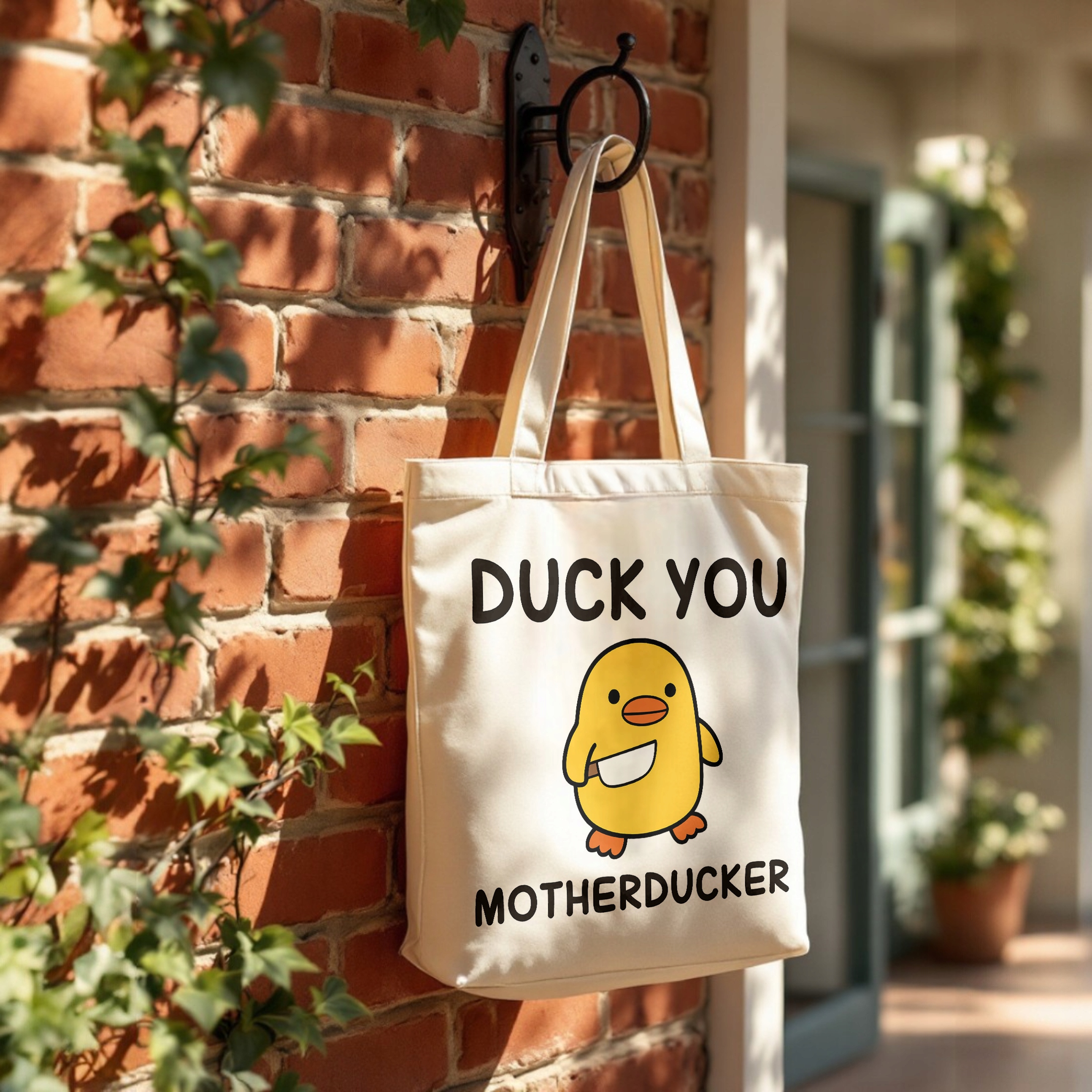 Torba bawełniana premium Duck You Zabawny Prezent