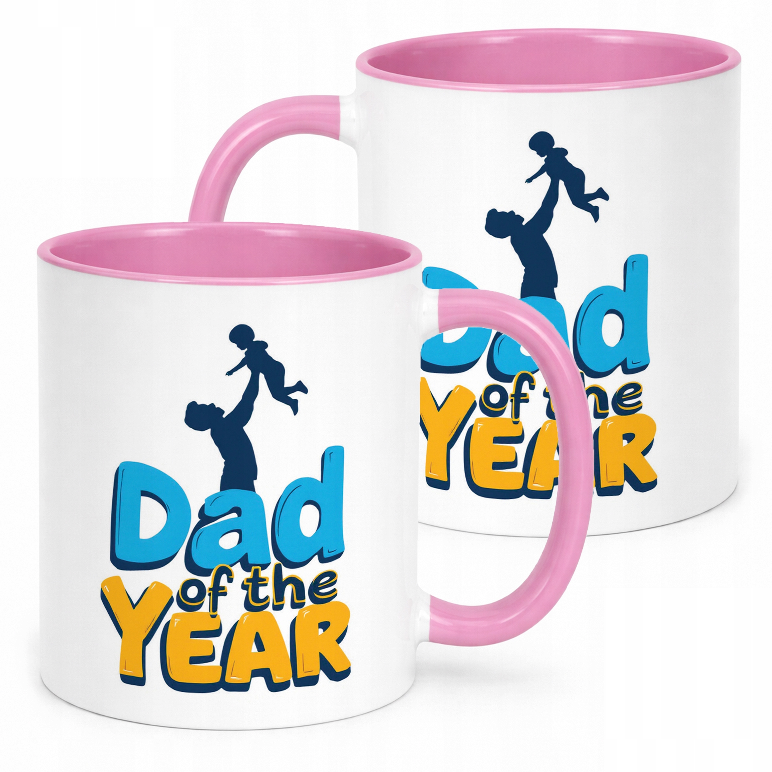 Kubek Różowy Dzień Ojca Dla Taty Dad Of The Year Prezent