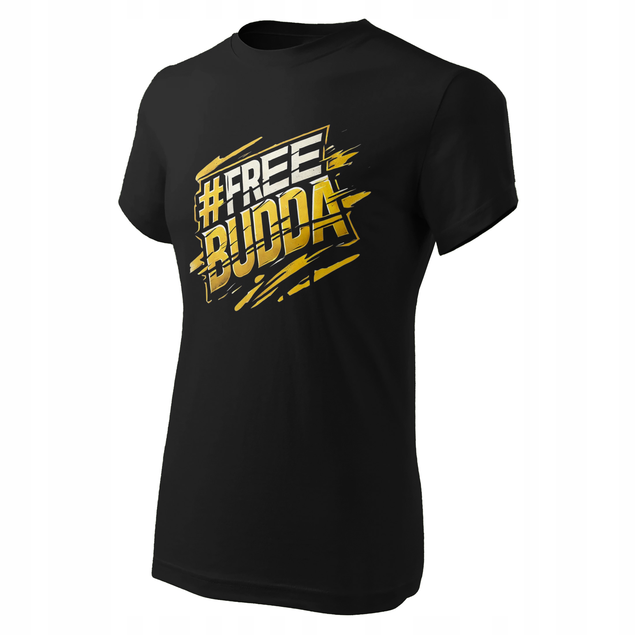 Koszulka damska czarna #FreeBudda Free Budda Uwolnić Budde